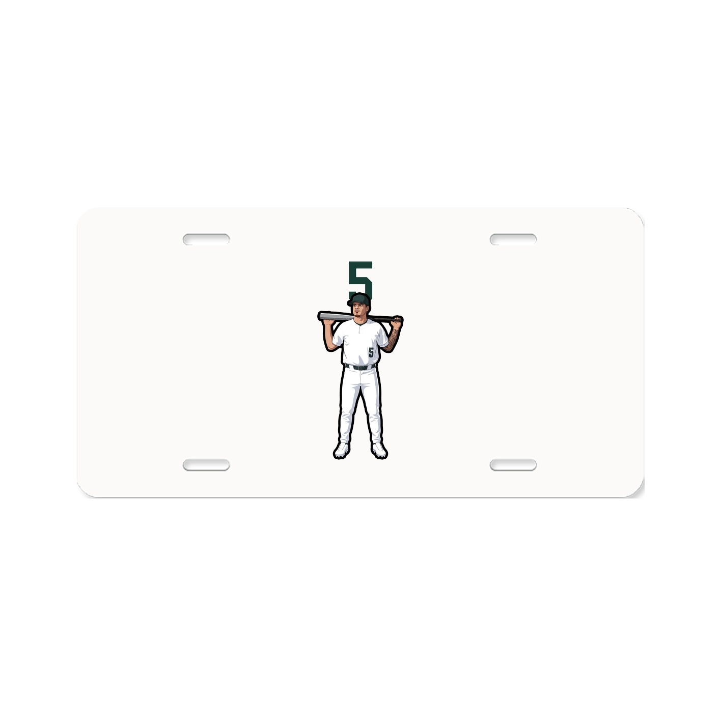 License Plate — Number Top in Classic