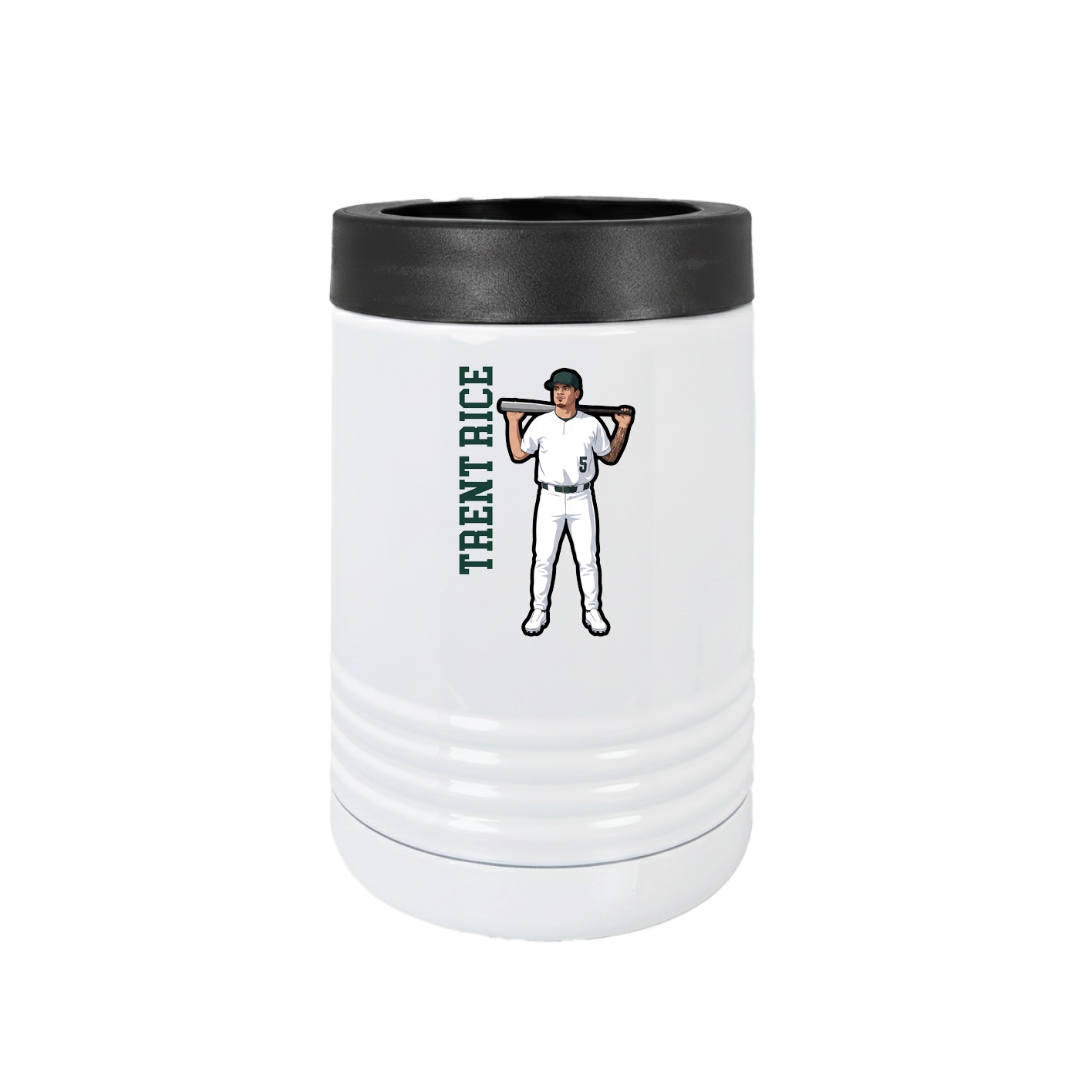 Beverage Holder — Name Vertical in White