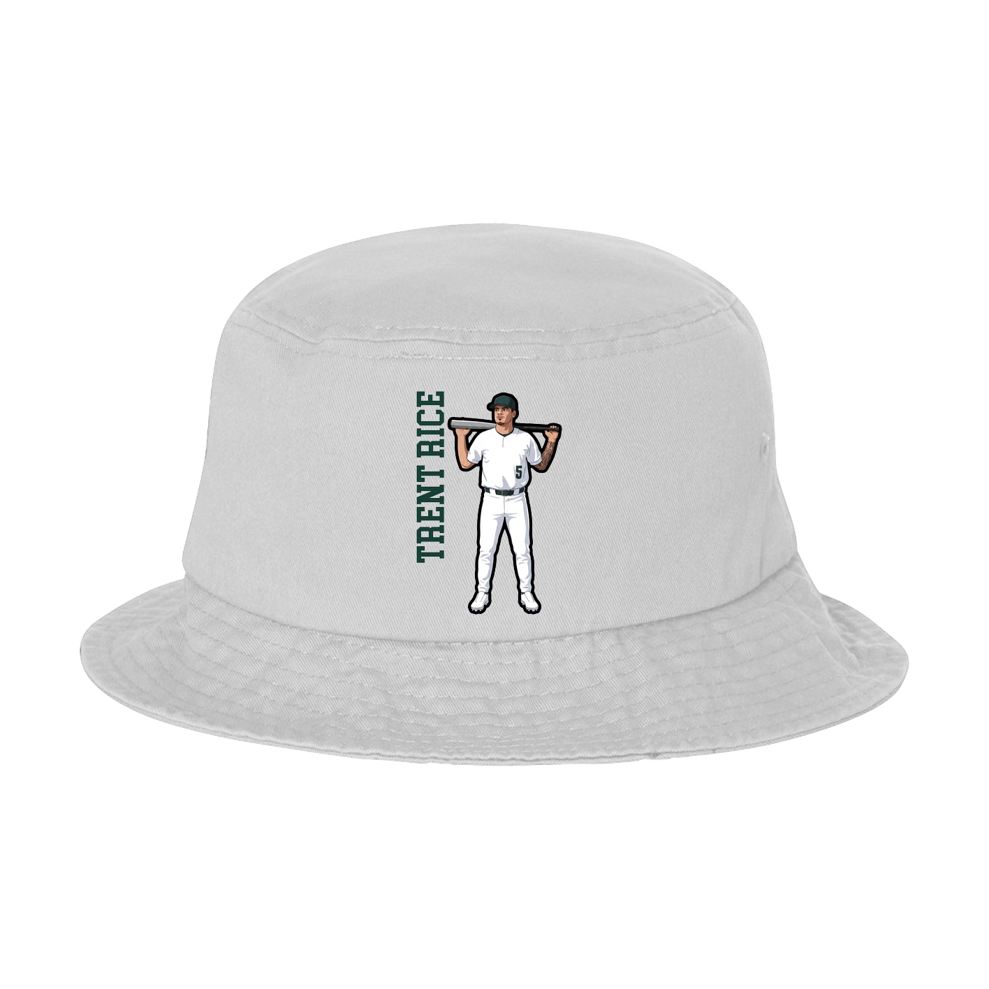 Bucket Cap — Name Vertical in White