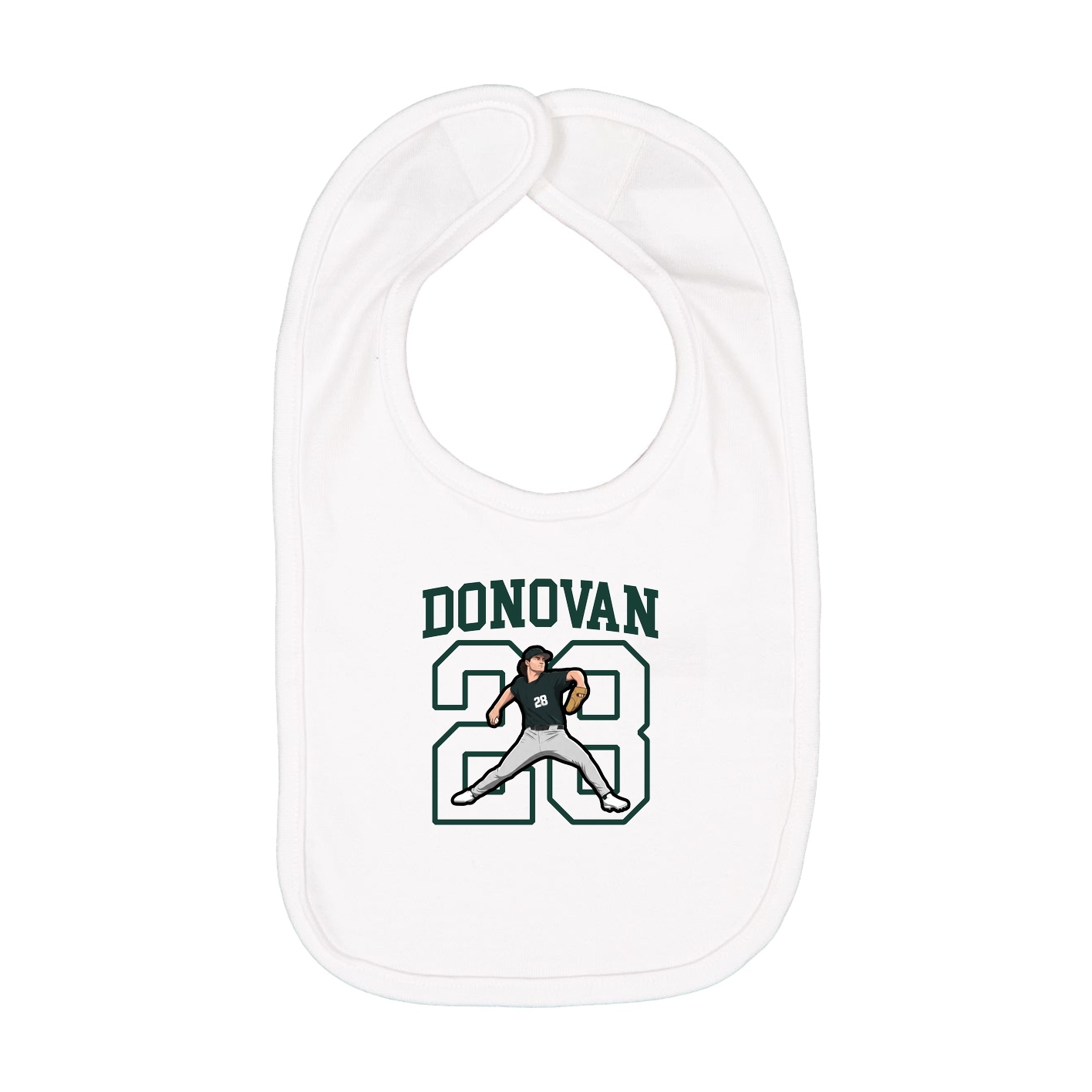 Infant Bib — Shirsey in White