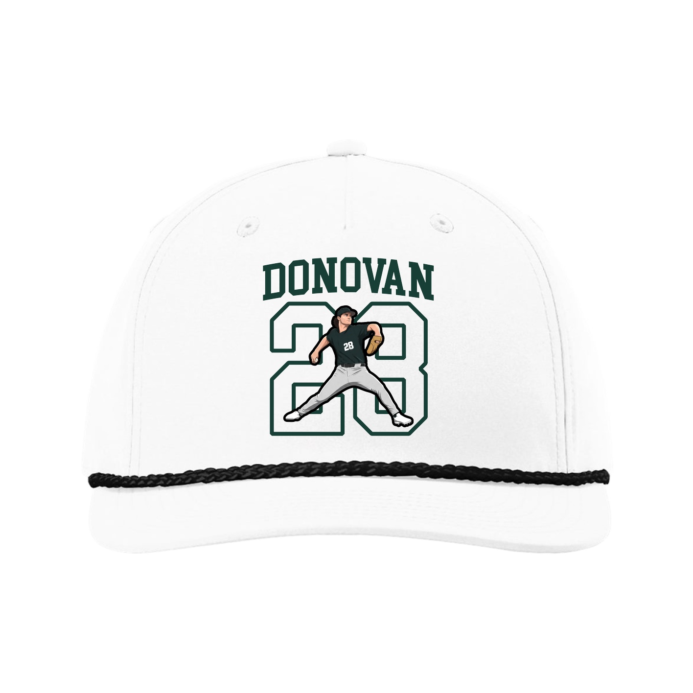 Five-Panel Classic Rope Cap — Shirsey in White