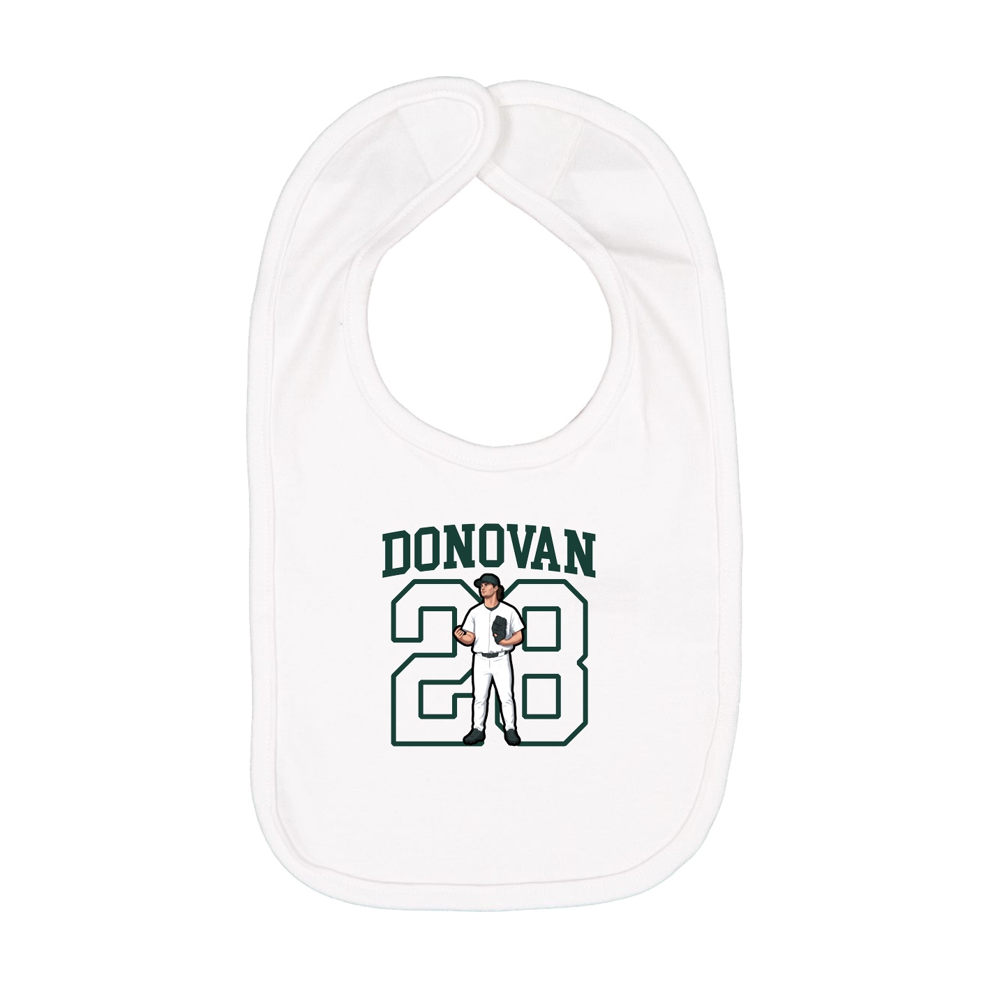 Infant Bib — Shirsey in White