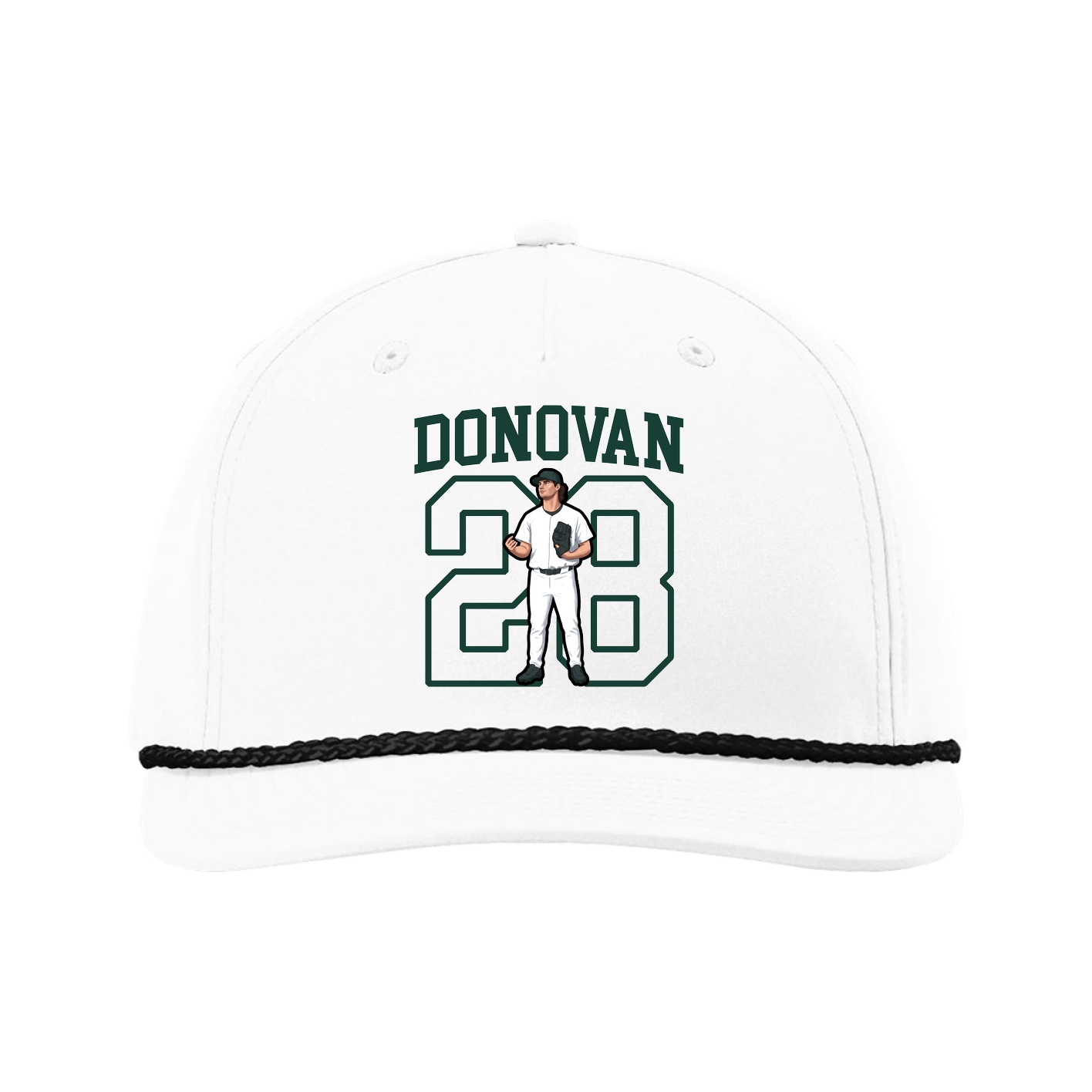 Five-Panel Classic Rope Cap — Shirsey in White
