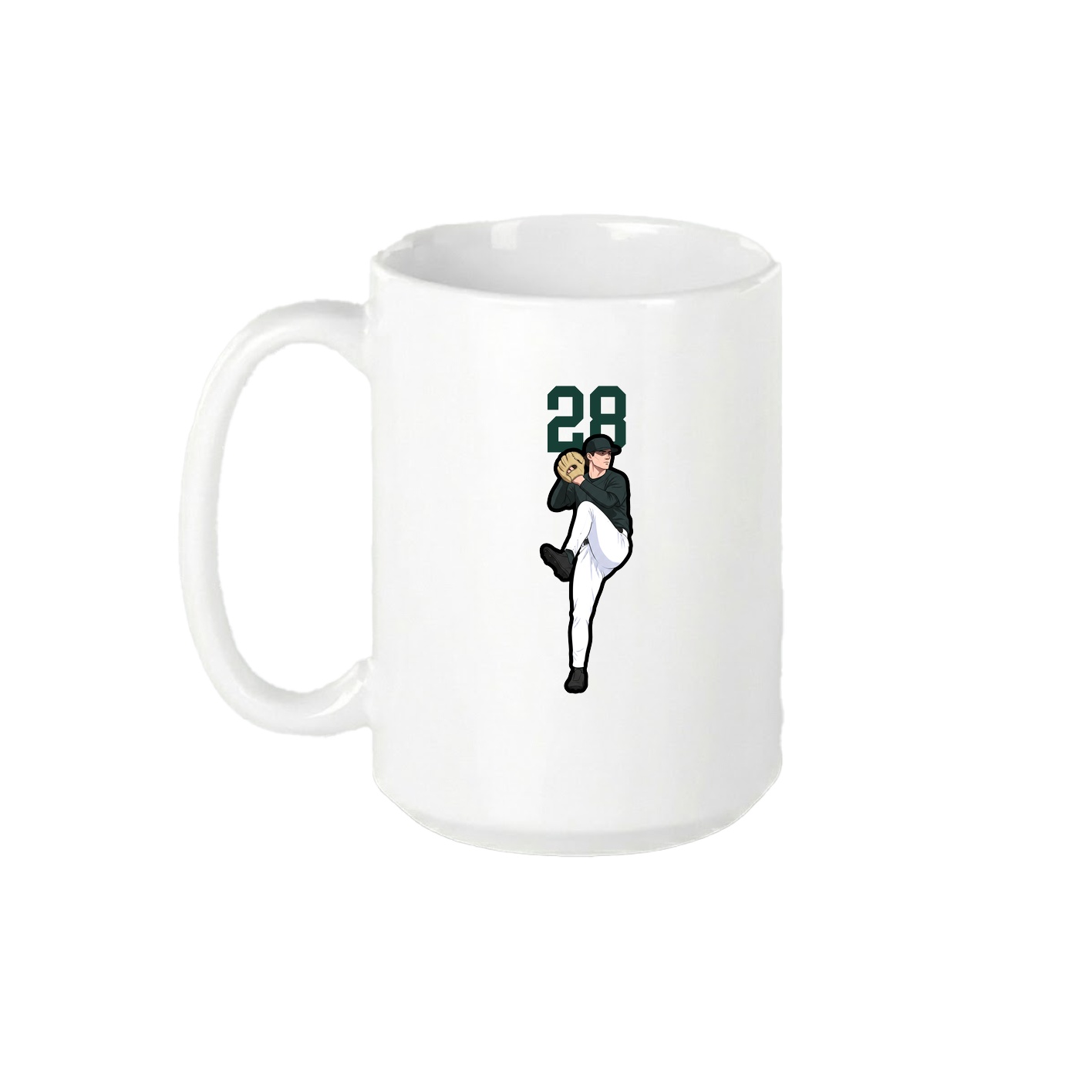15oz Coffee Mug — Number Top in White