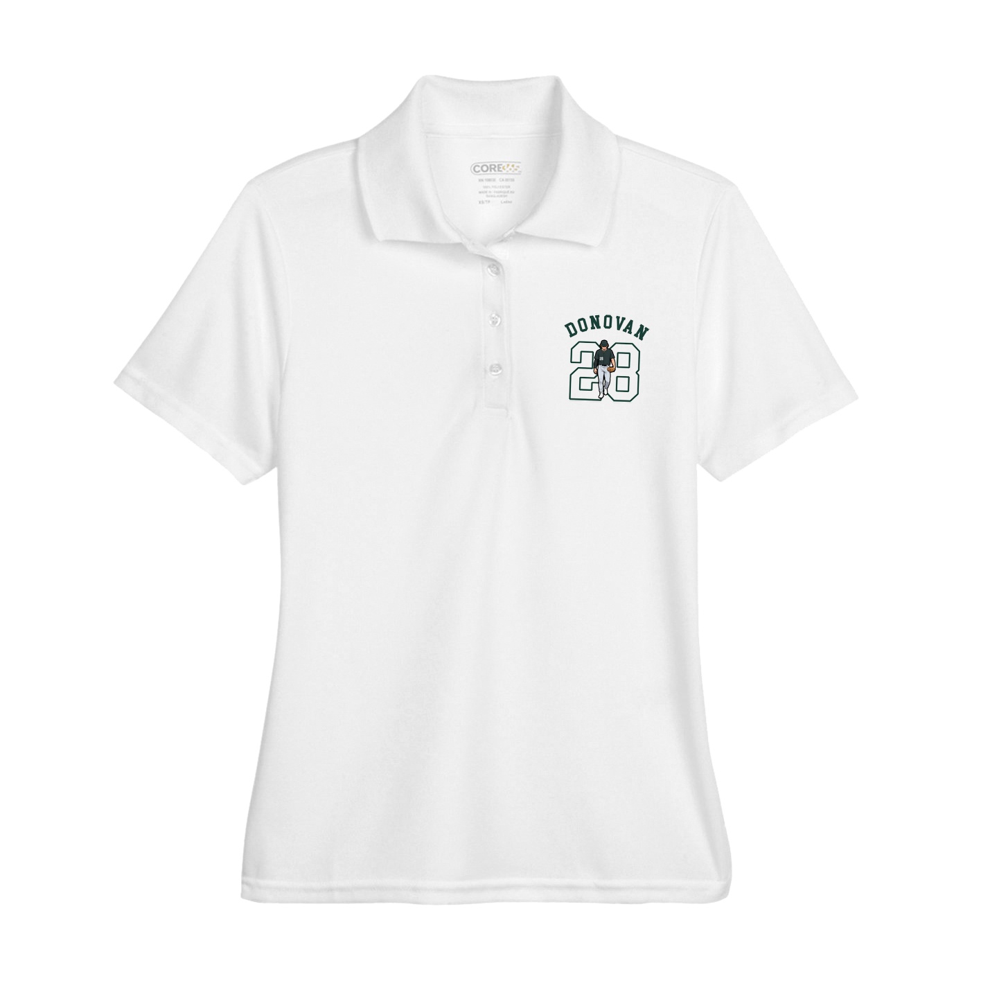 Womens Performance Polo — Shirsey Arch in White