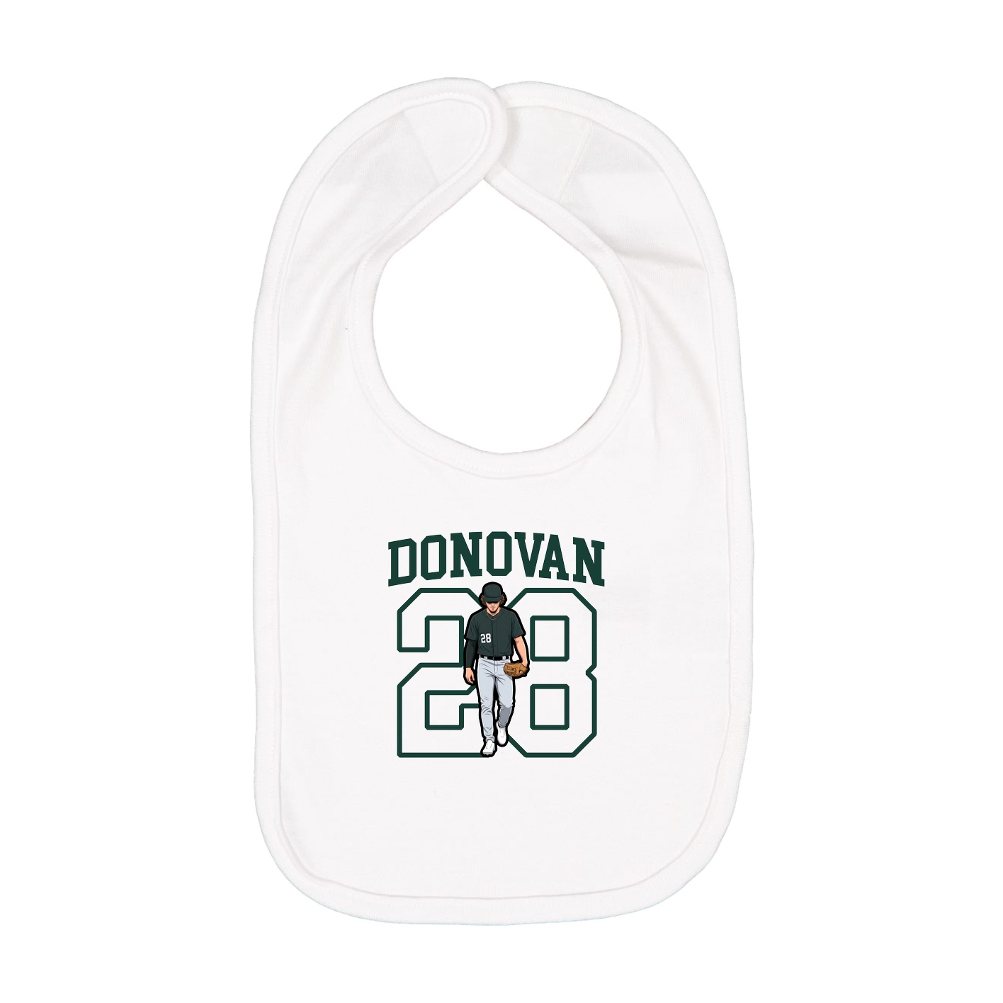 Infant Bib — Shirsey in White