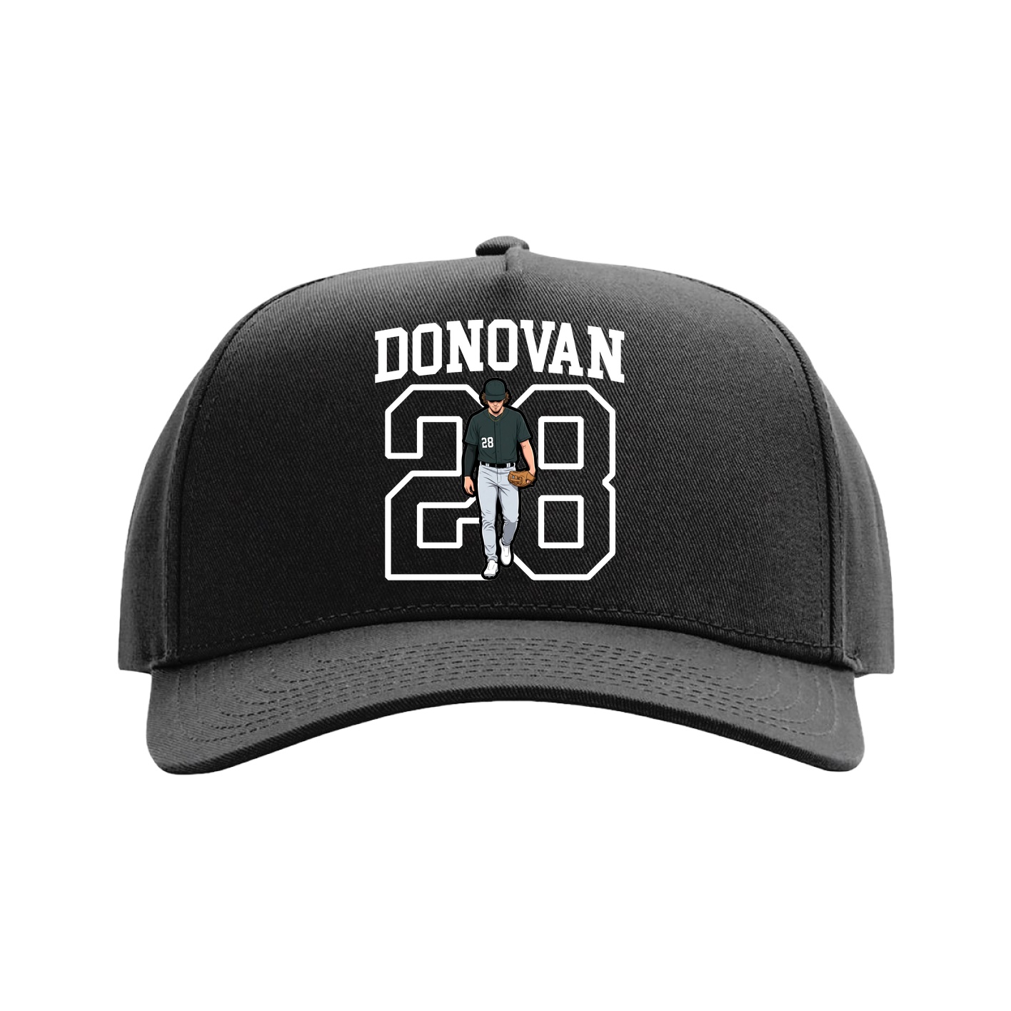 Full Fabric Five-Panel Champ Cap — Shirsey in Black