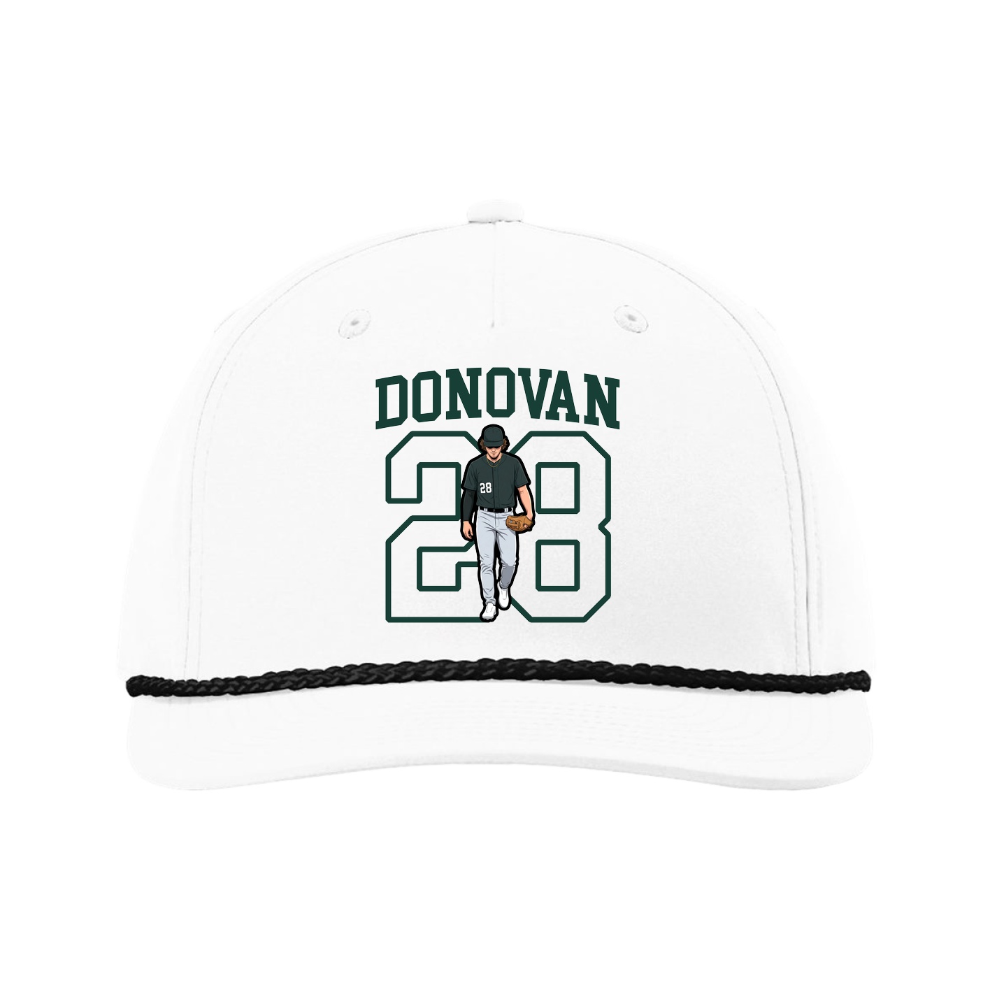 Five-Panel Classic Rope Cap — Shirsey in White