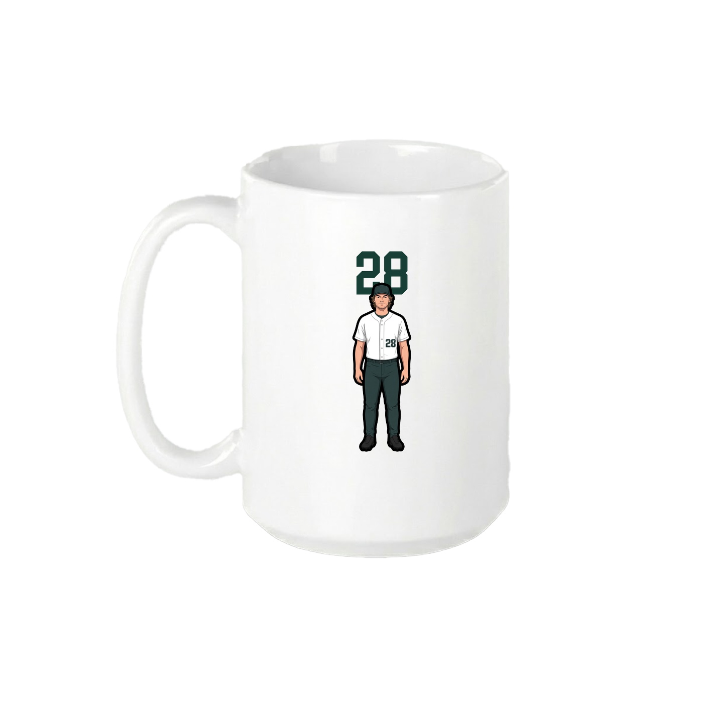 15oz Coffee Mug — Number Top in White