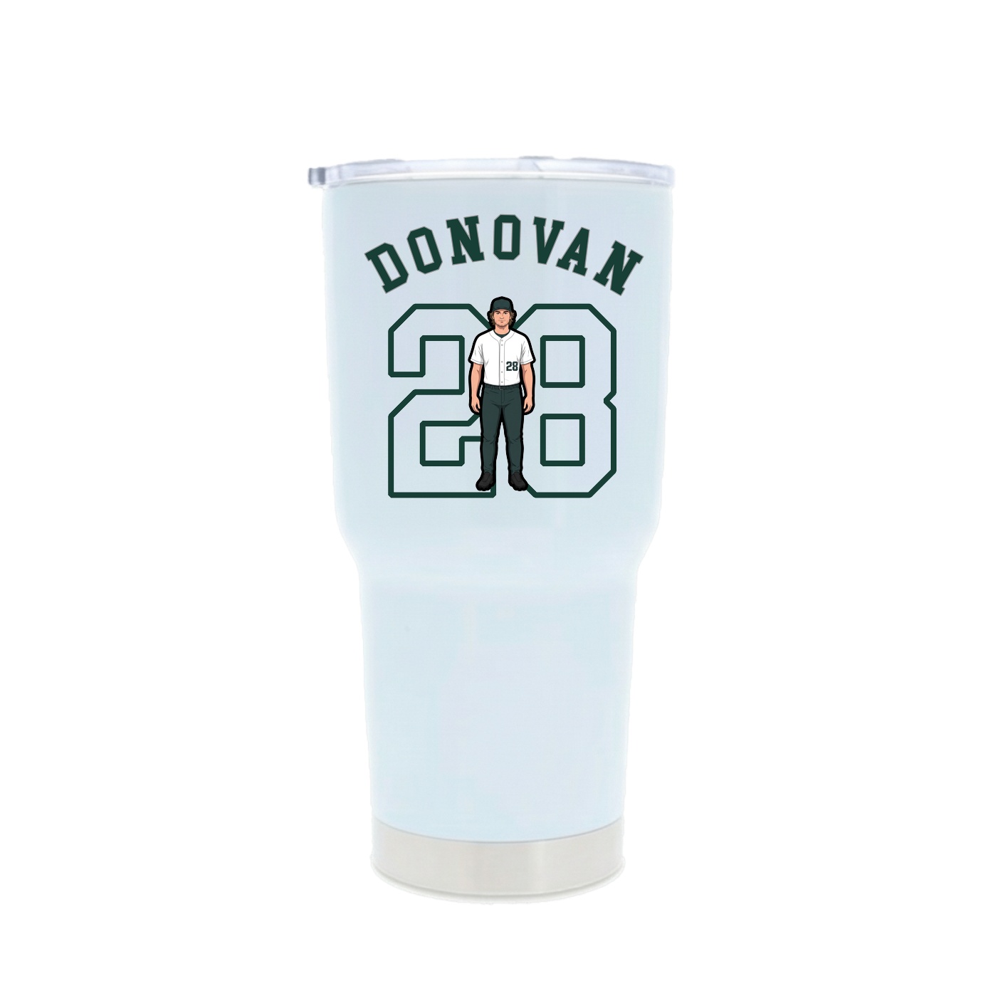 30oz Stainless Steel Tumbler — Shirsey Arch in White