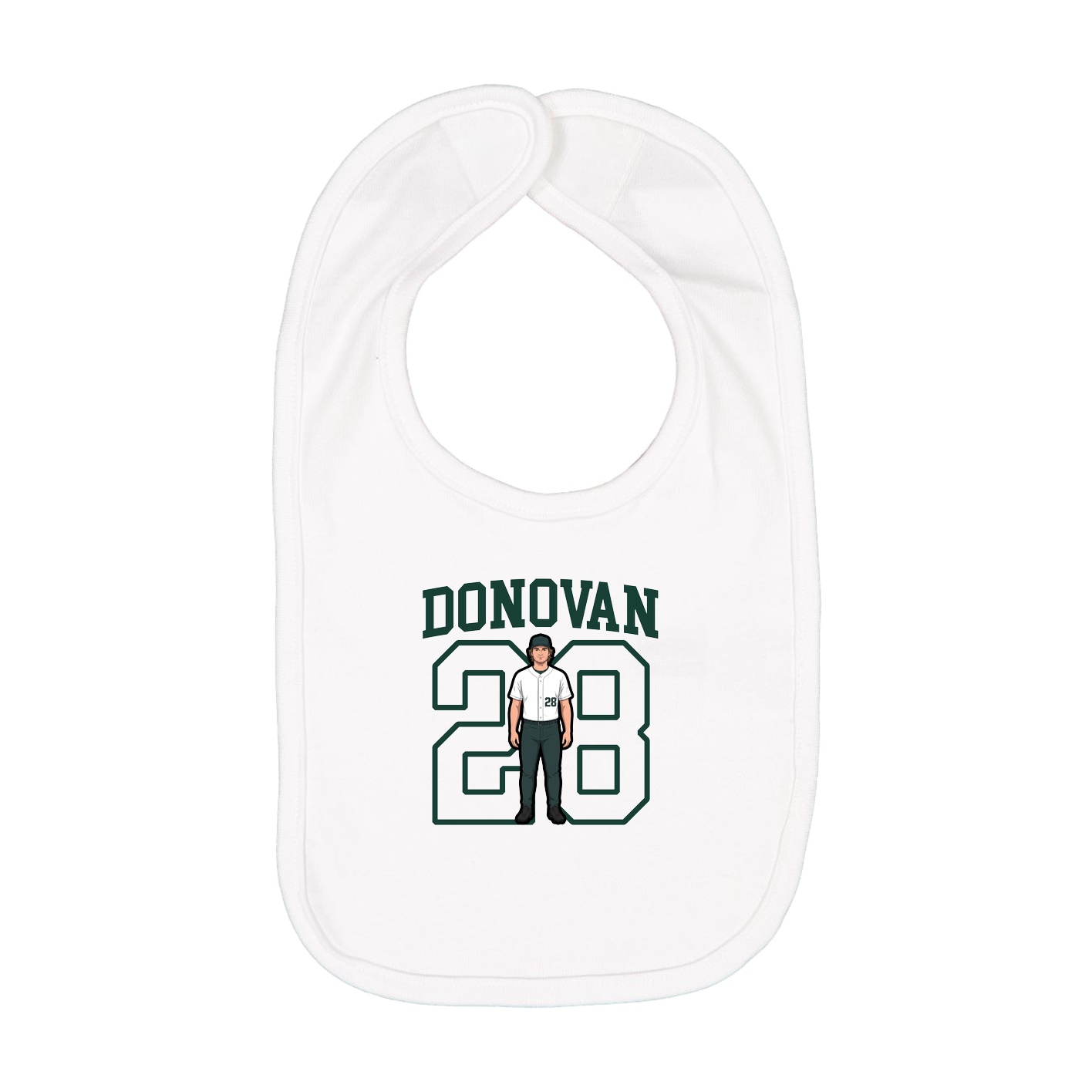 Infant Bib — Shirsey in White