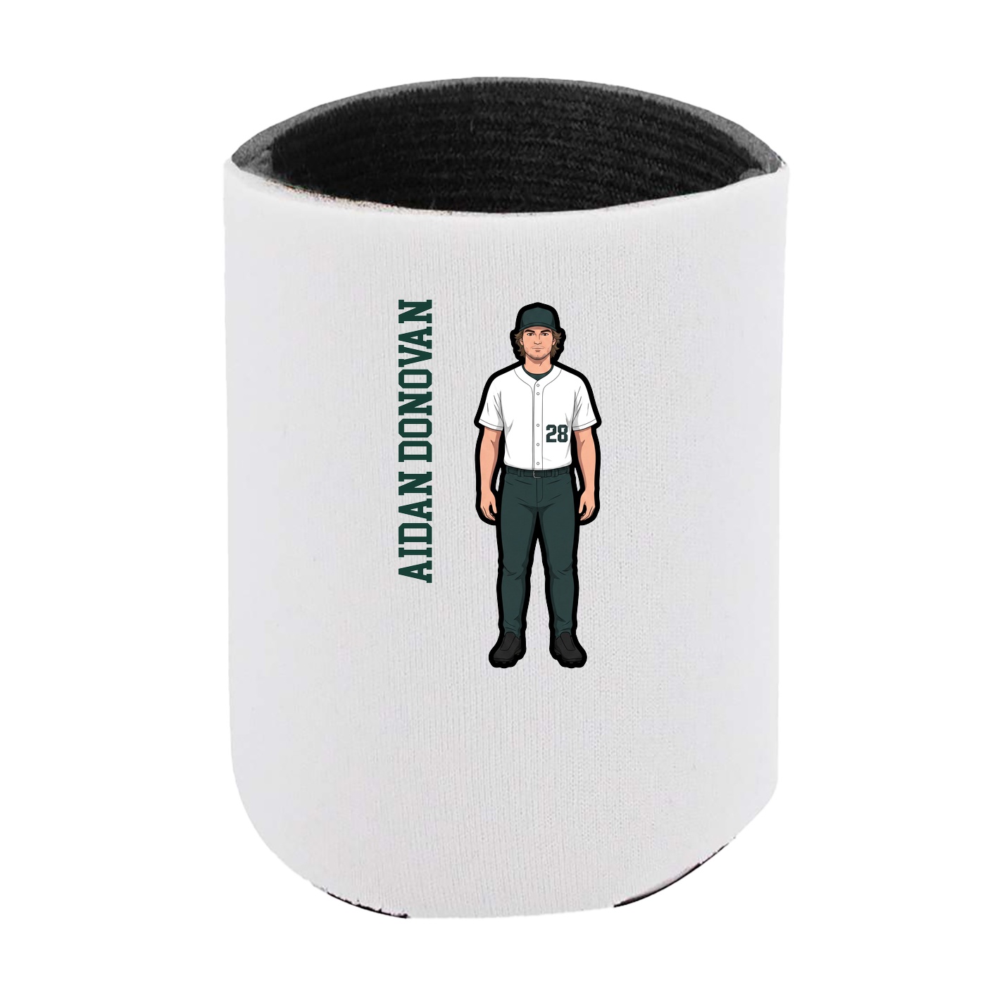Can Holder — Name Vertical in White