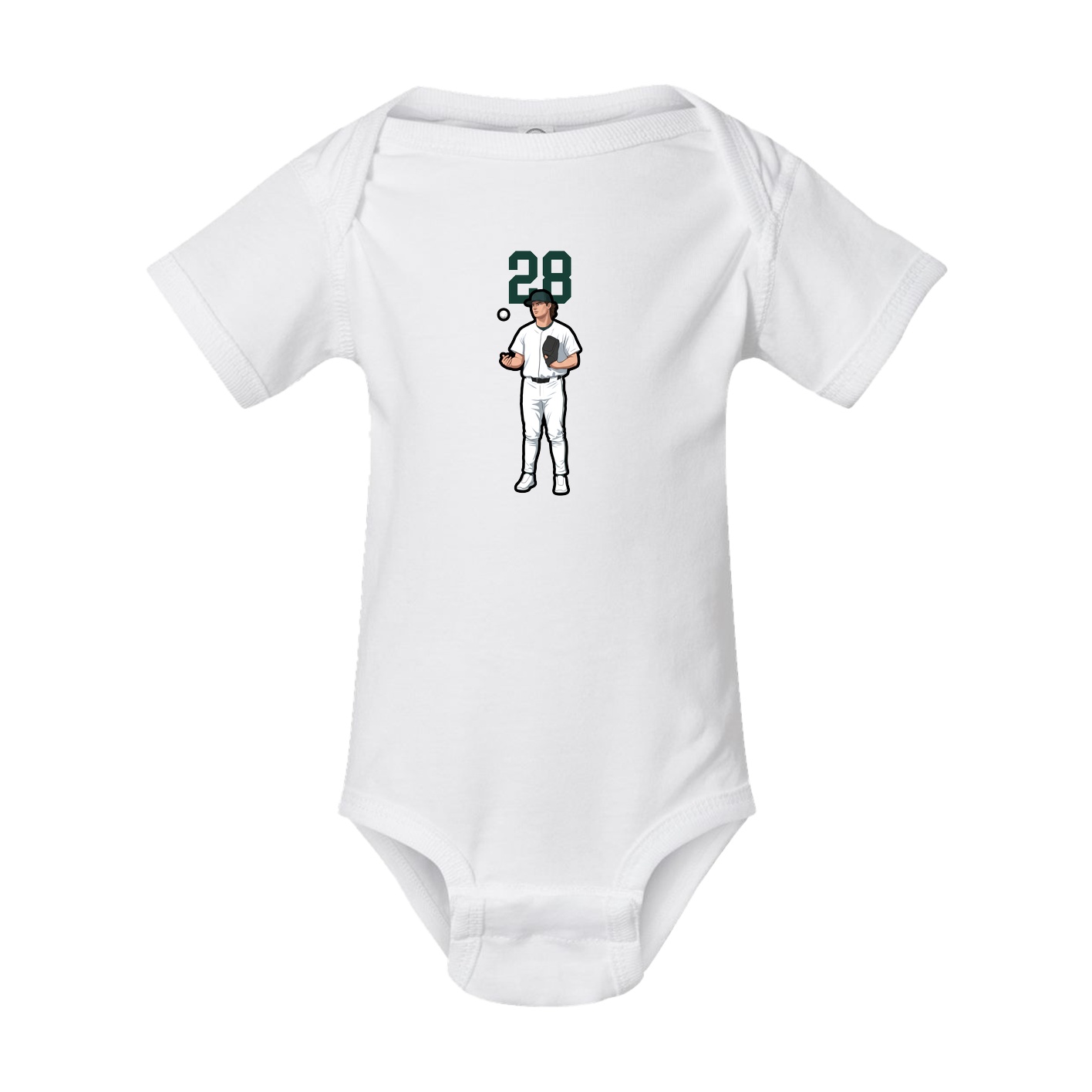 Baby Onesie — Number Top in White
