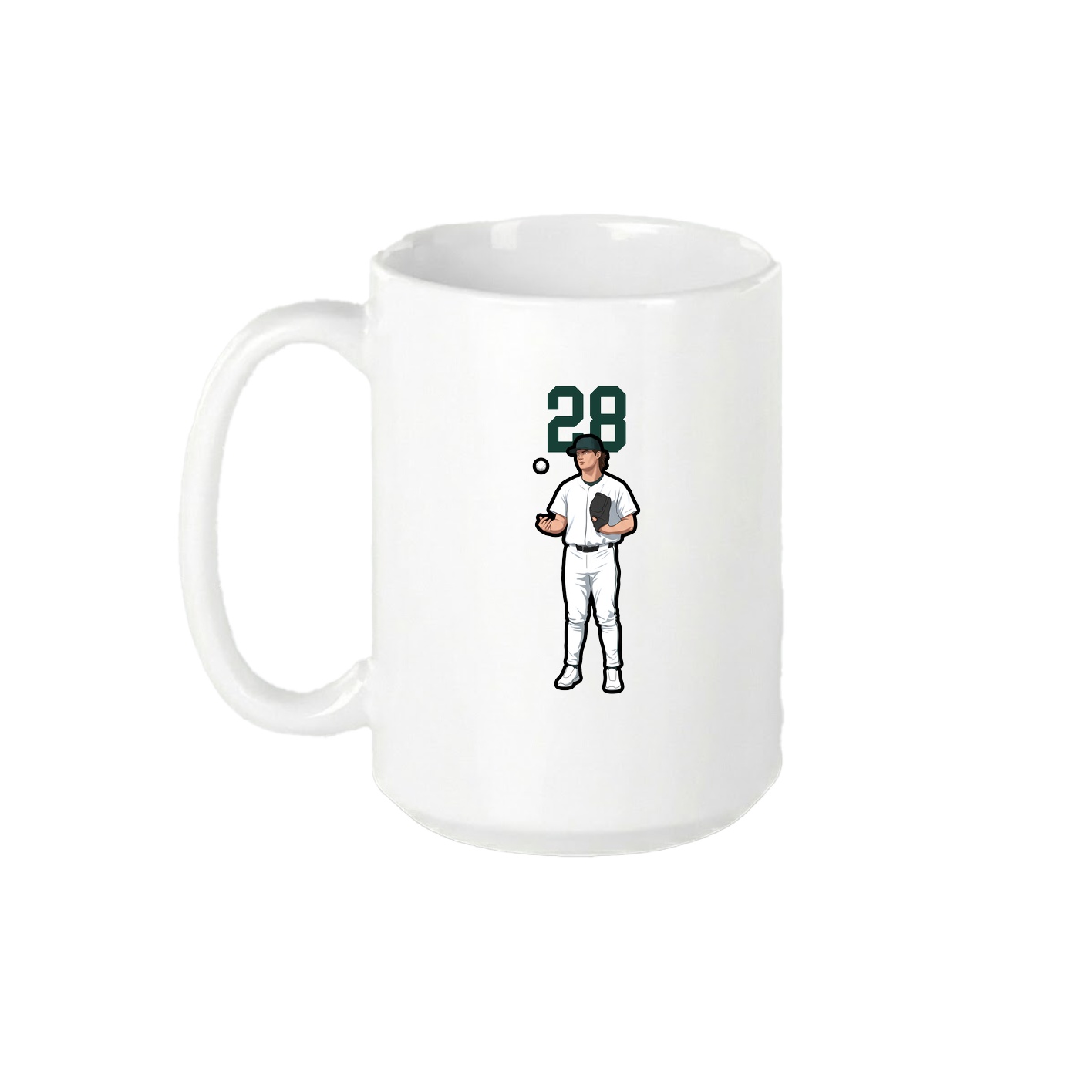 15oz Coffee Mug — Number Top in White