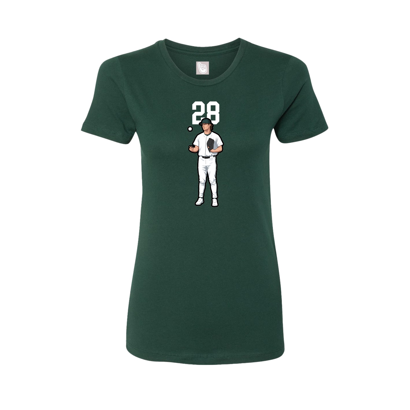 Womens Tee — Number Top in Green