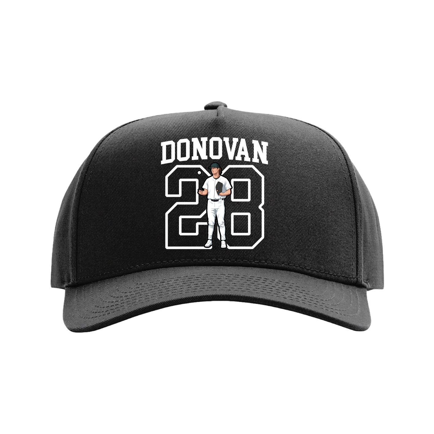 Full Fabric Five-Panel Champ Cap — Shirsey in Black