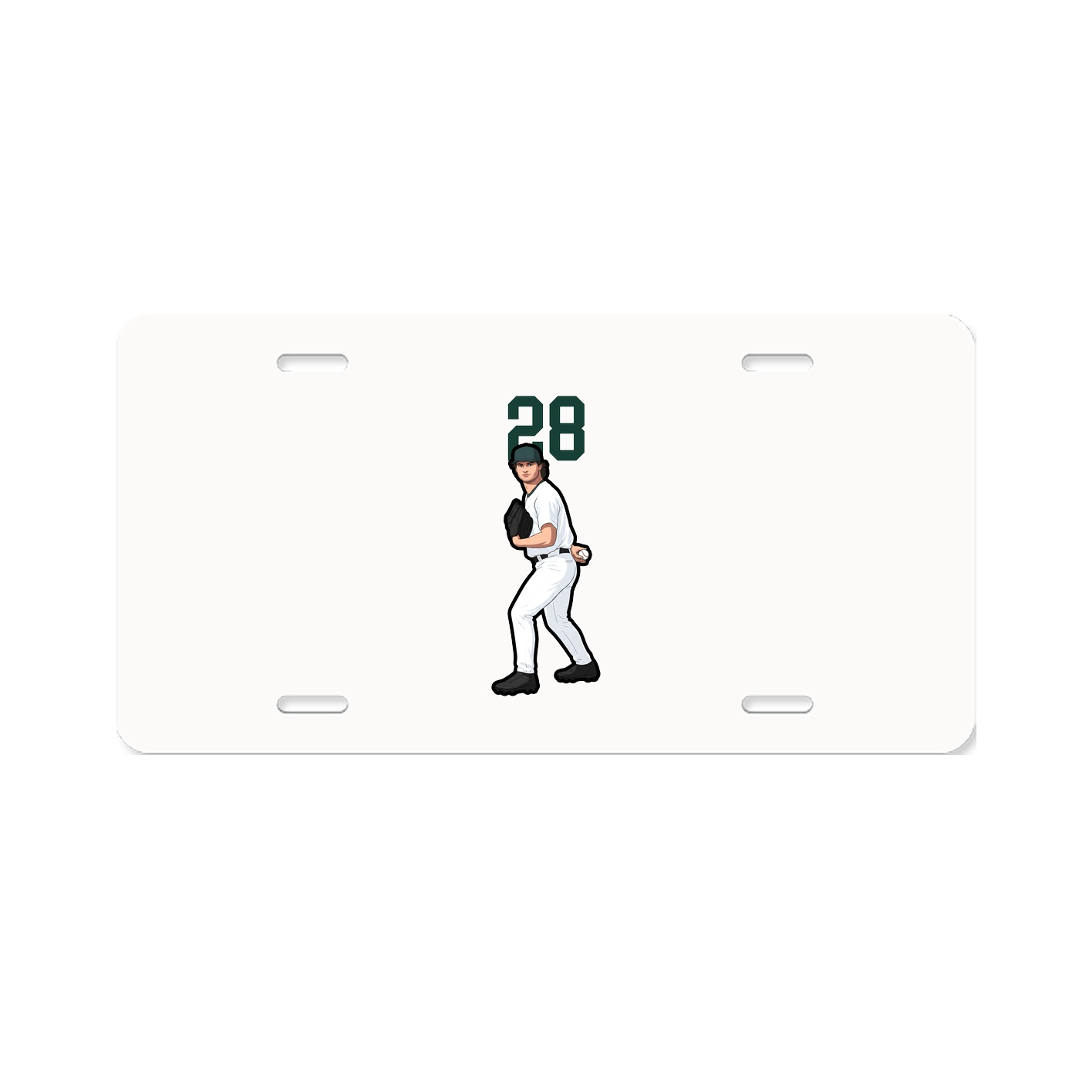 License Plate — Number Top in Classic