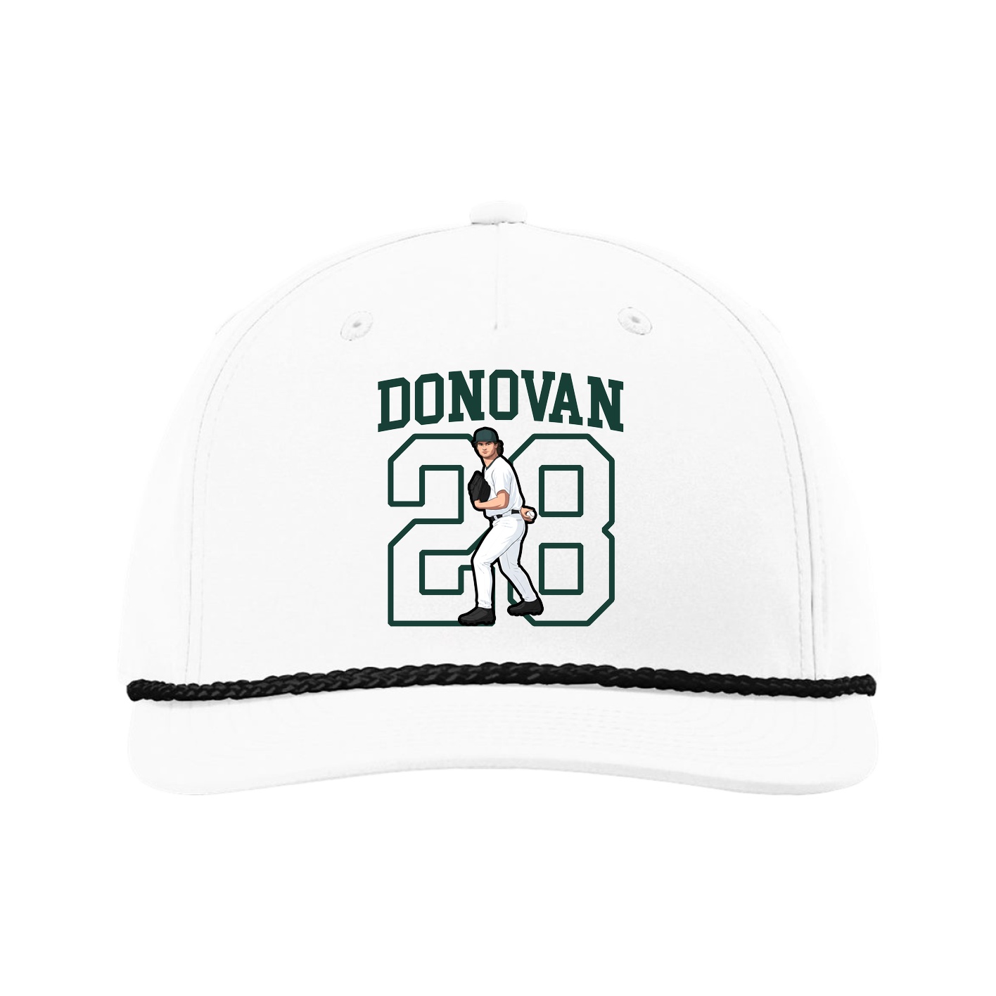 Five-Panel Classic Rope Cap — Shirsey in White