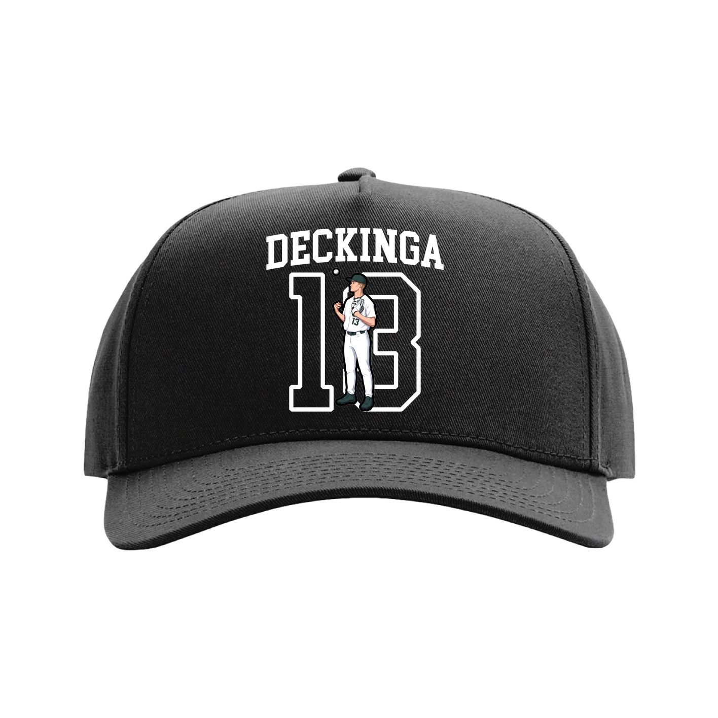 Full Fabric Five-Panel Champ Cap — Shirsey in Black