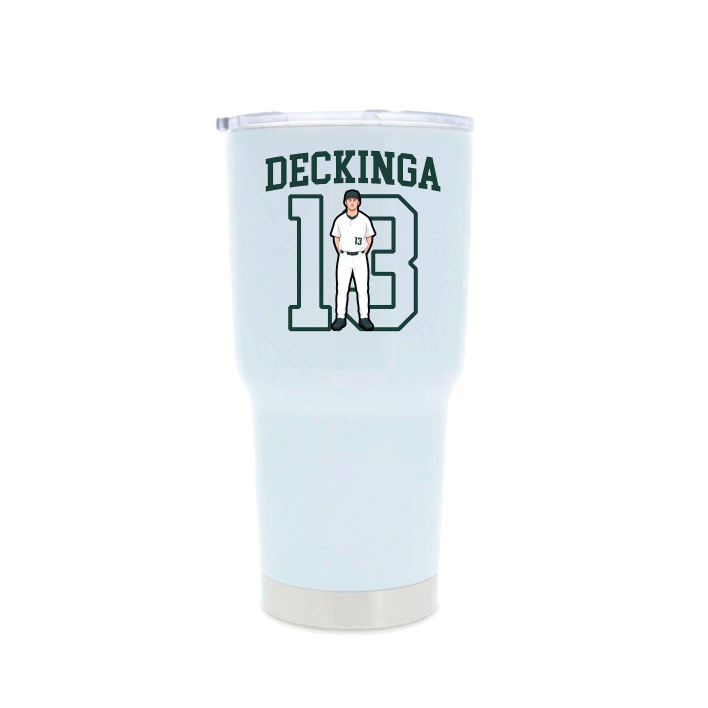 30oz Stainless Steel Tumbler — Shirsey in White