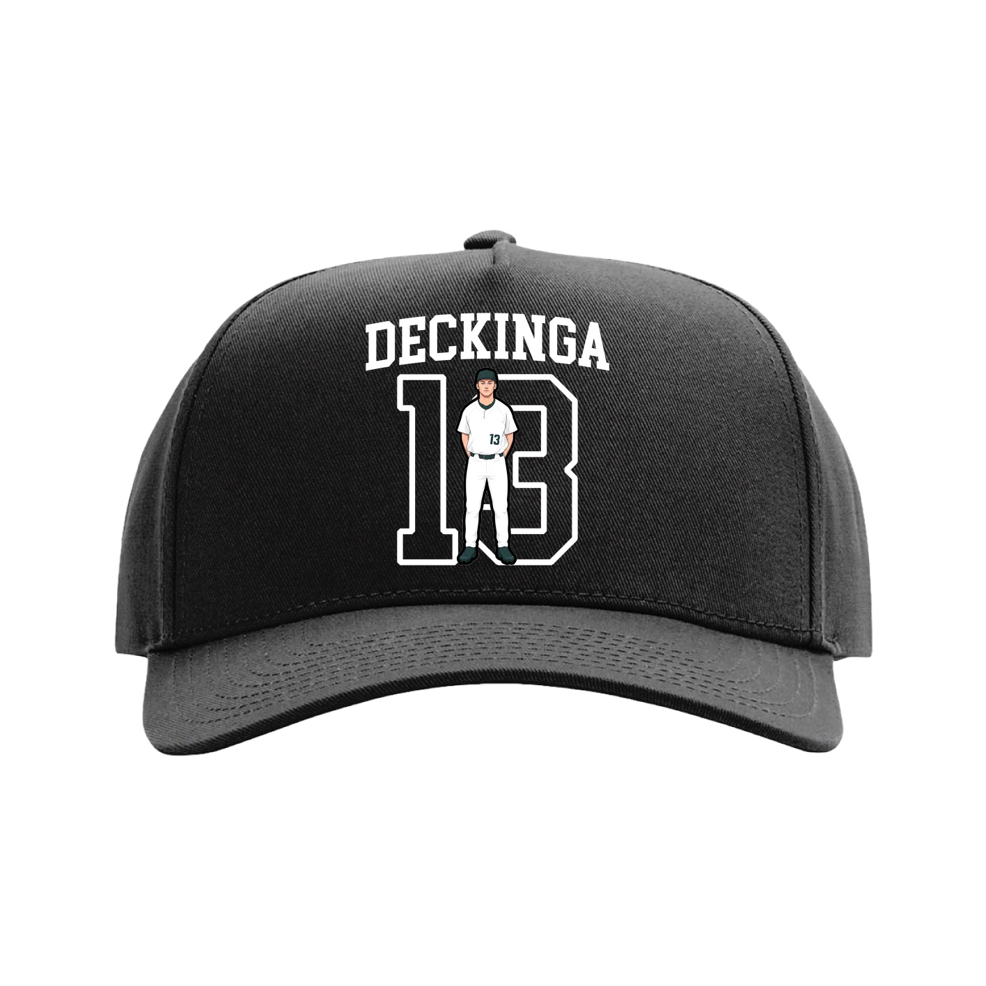 Full Fabric Five-Panel Champ Cap — Shirsey in Black