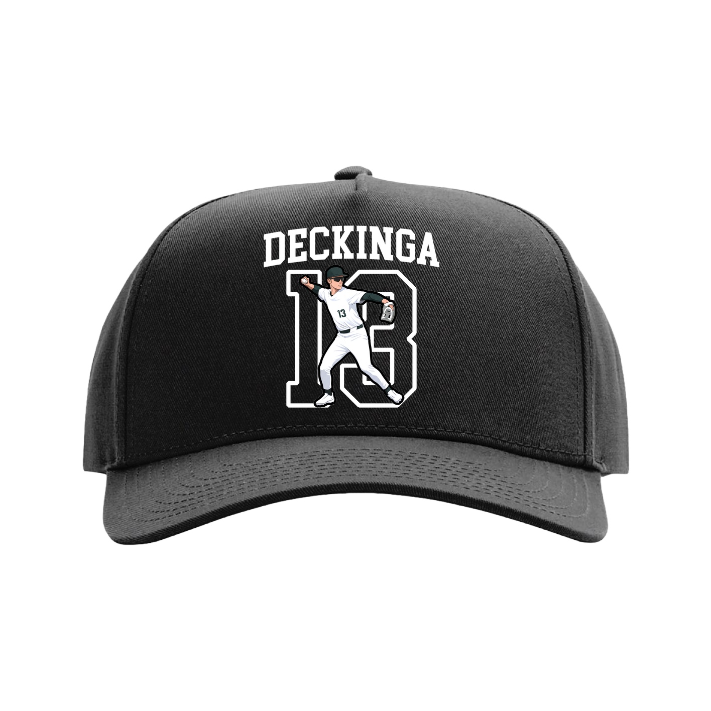 Full Fabric Five-Panel Champ Cap — Shirsey in Black