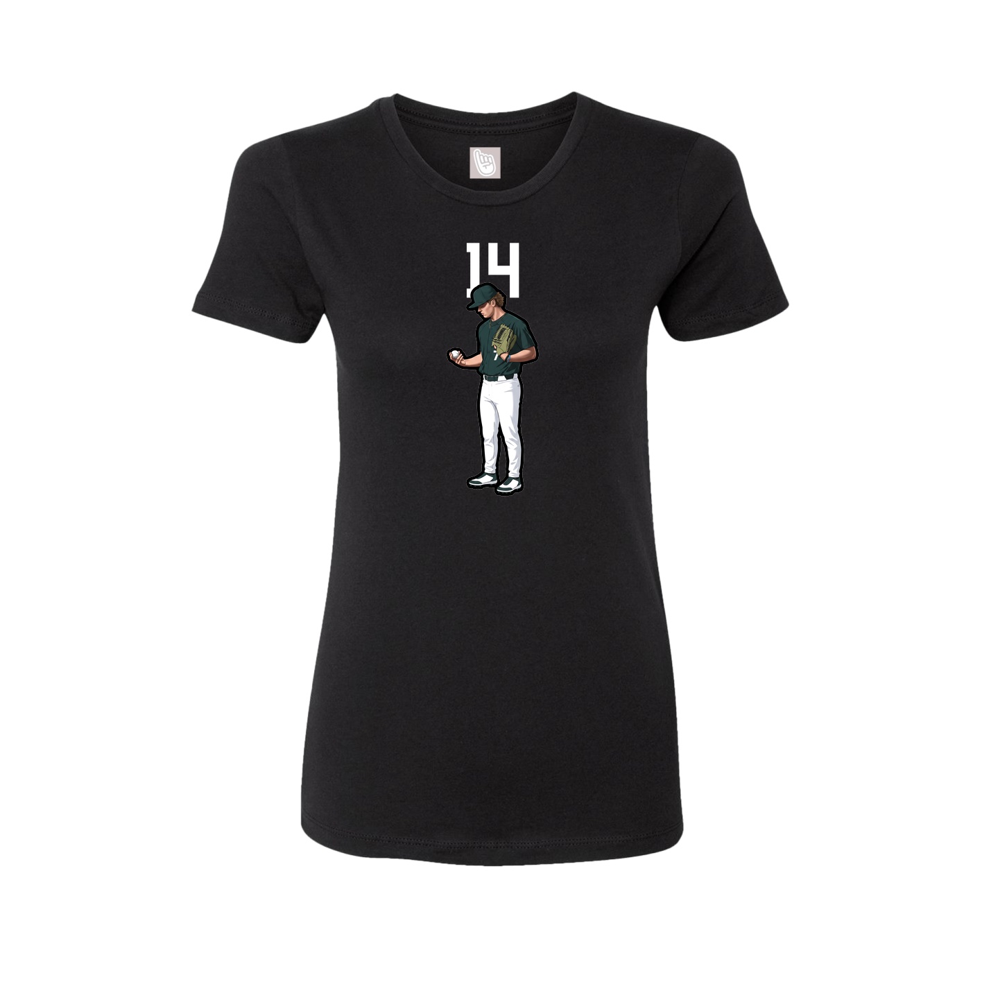 Womens Tee — Number Top in Black