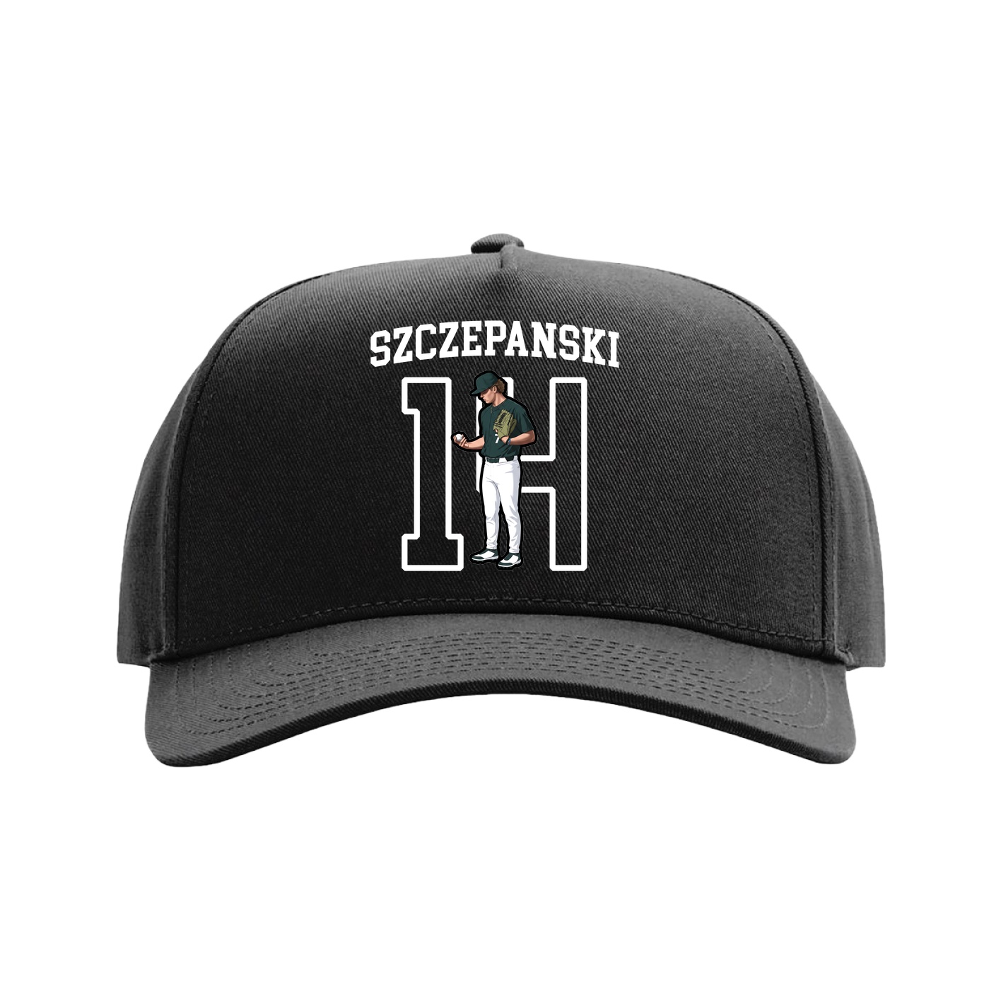 Full Fabric Five-Panel Champ Cap — Shirsey in Black