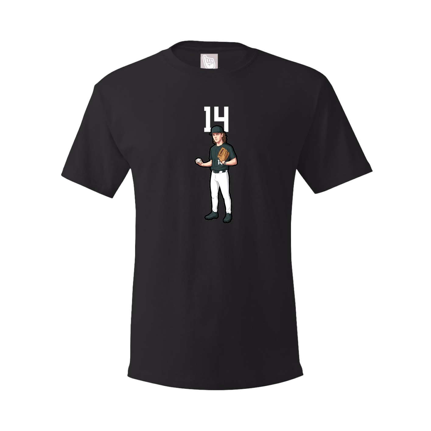 Youth Tee — Number Top in Black
