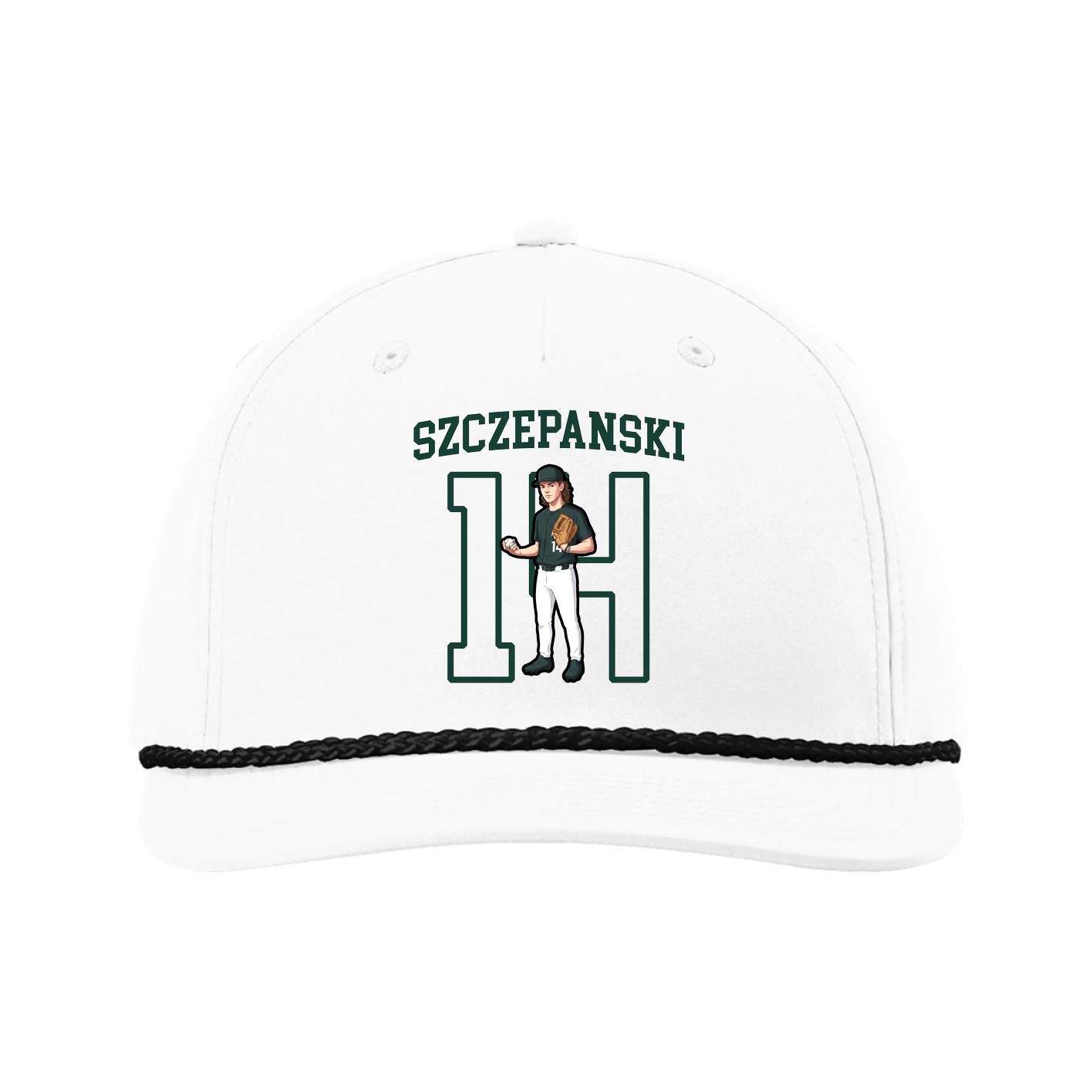 Five-Panel Classic Rope Cap — Shirsey in White