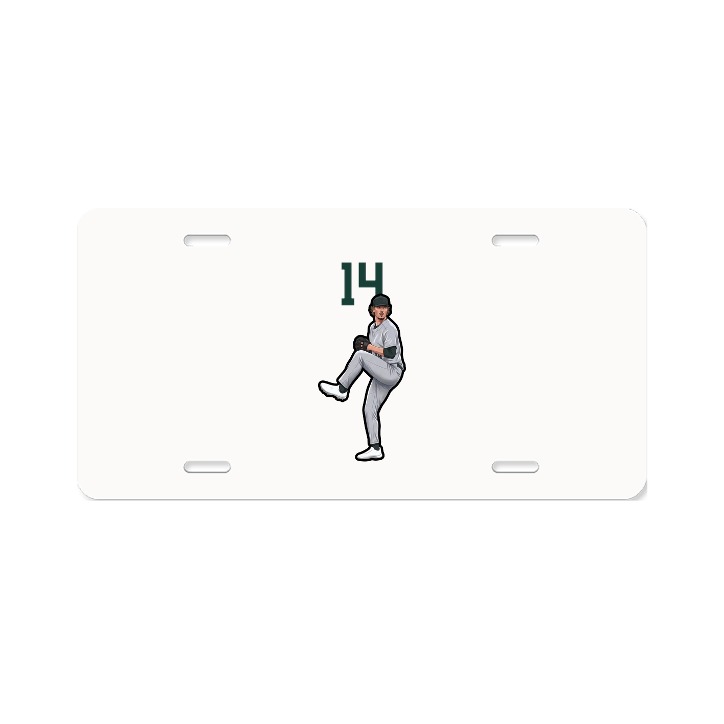License Plate — Number Top in Classic