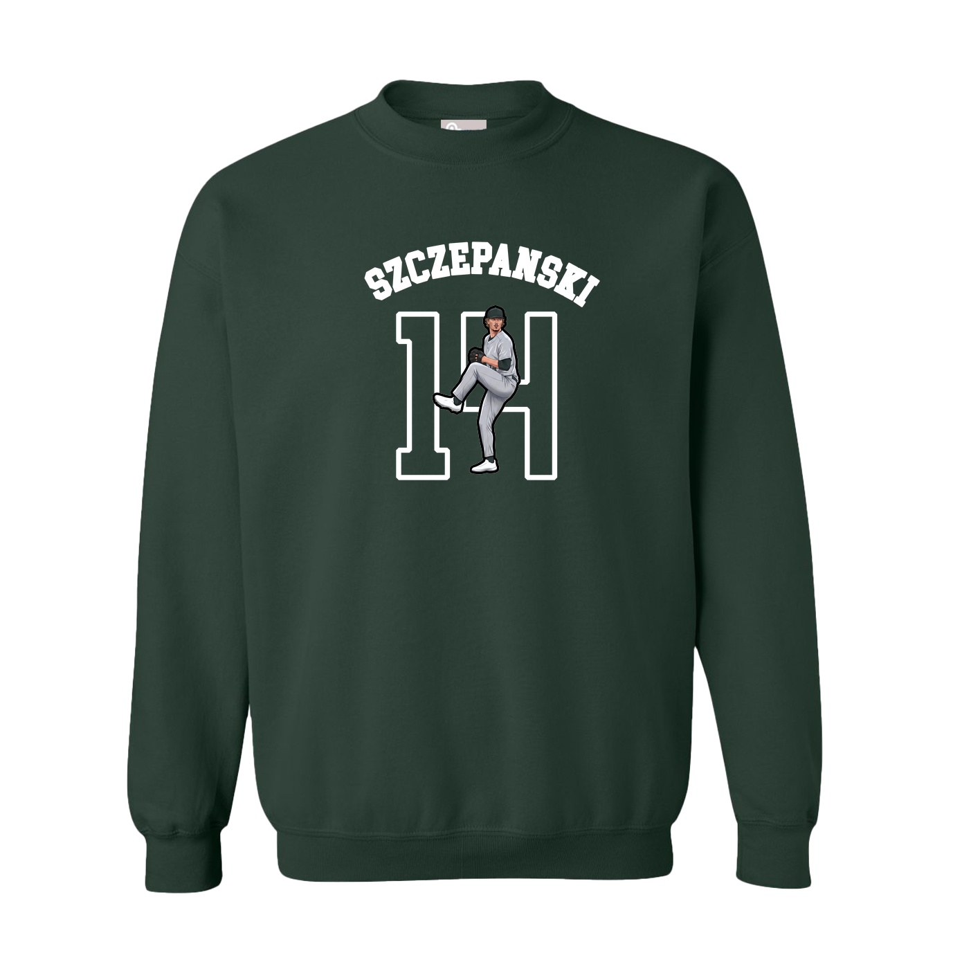 Fleece Crew — Shirsey Arch in Green