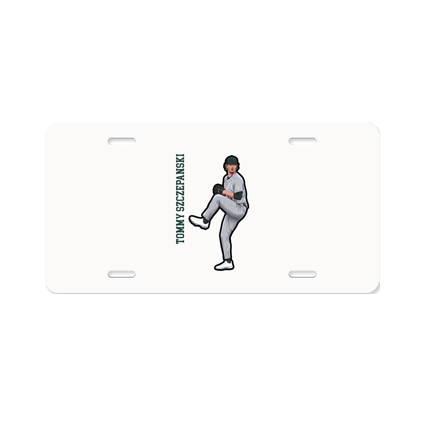 License Plate — Name Vertical in Classic