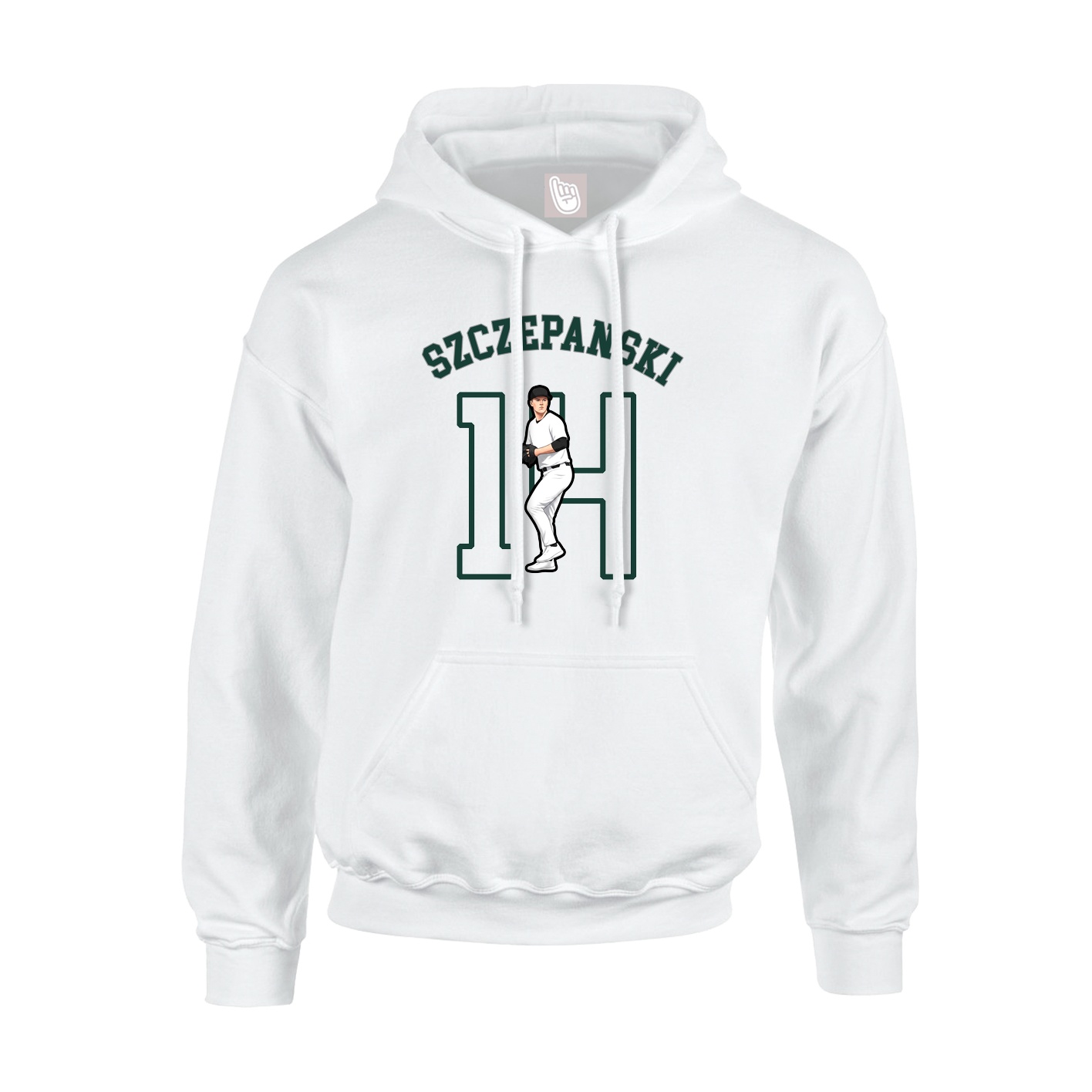 Youth Hoodie — Shirsey Arch in White