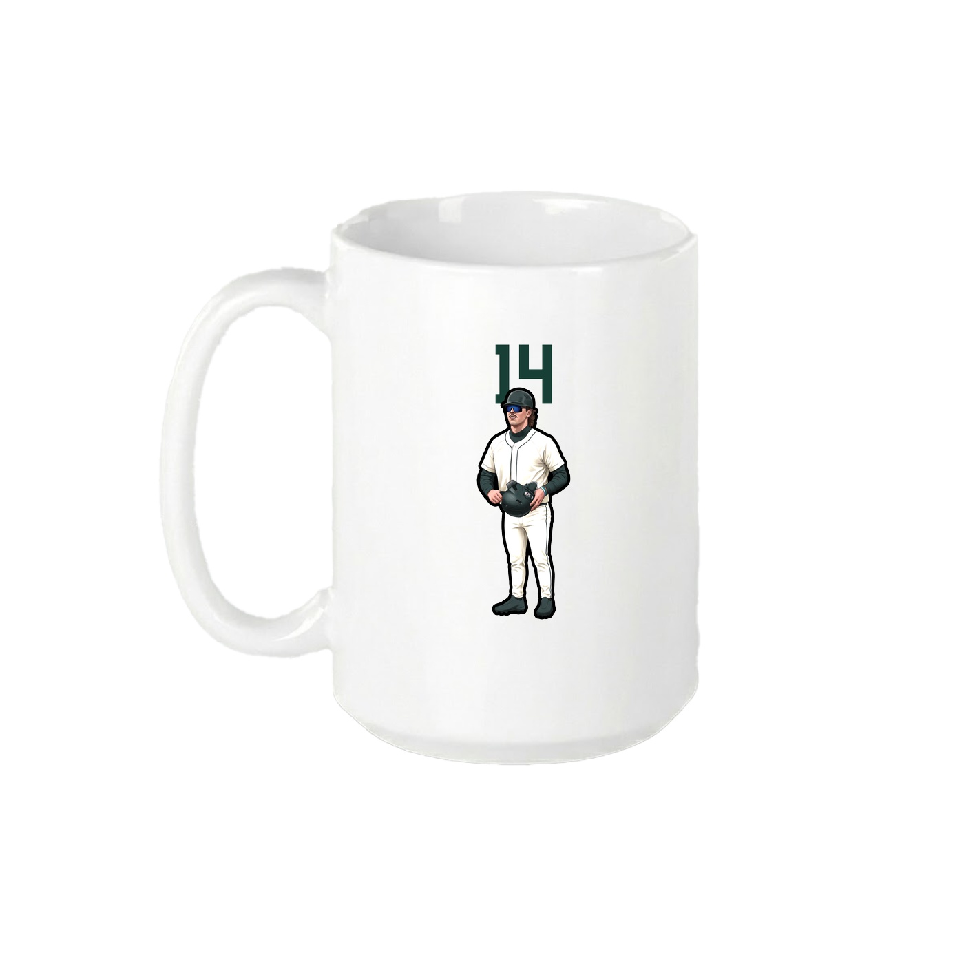 15oz Coffee Mug — Number Top in White