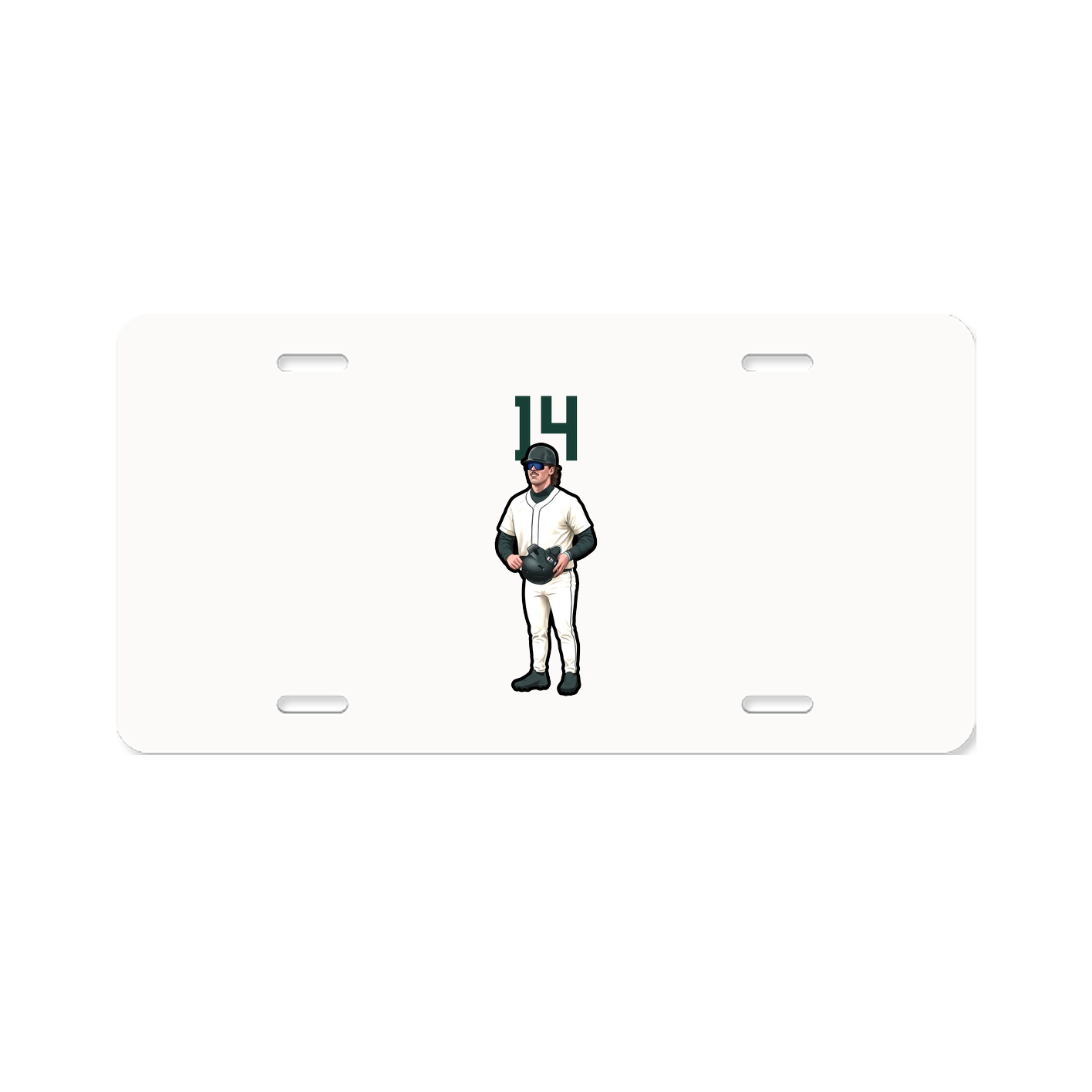 License Plate — Number Top in Classic