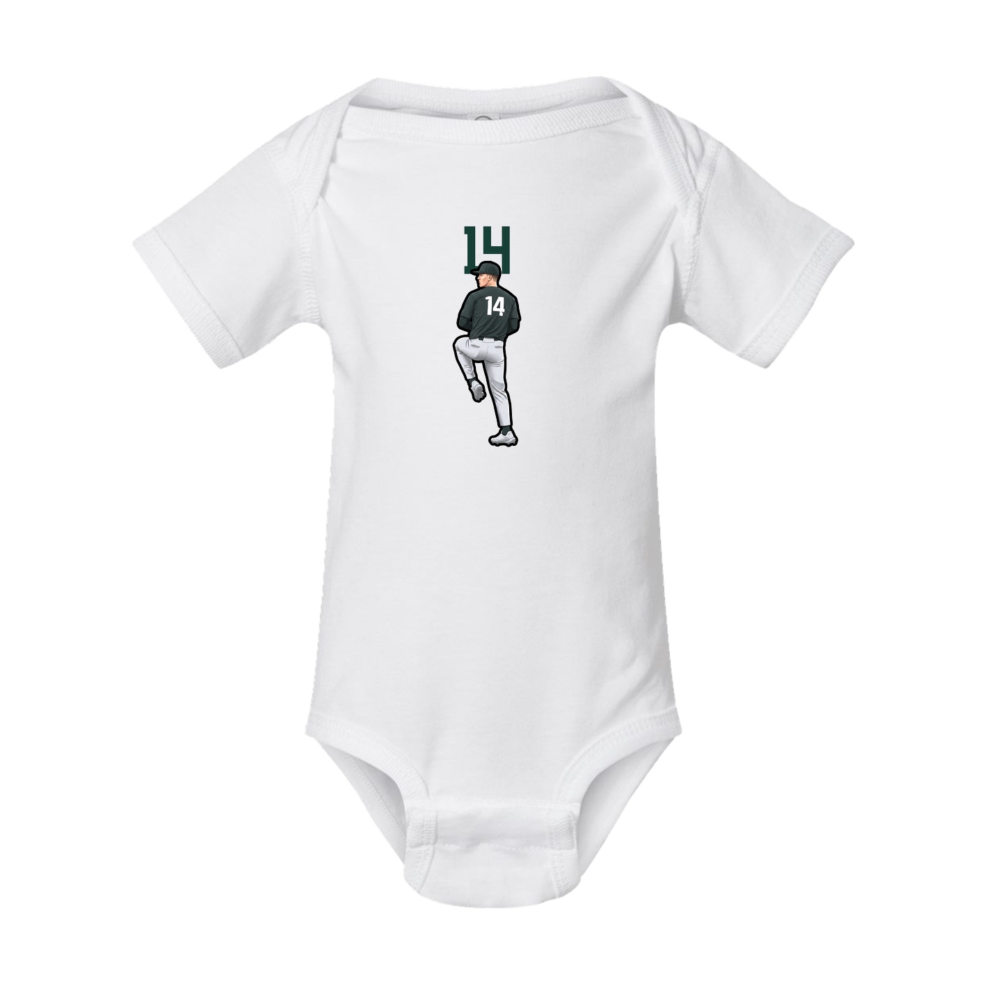 Baby Onesie — Number Top in White