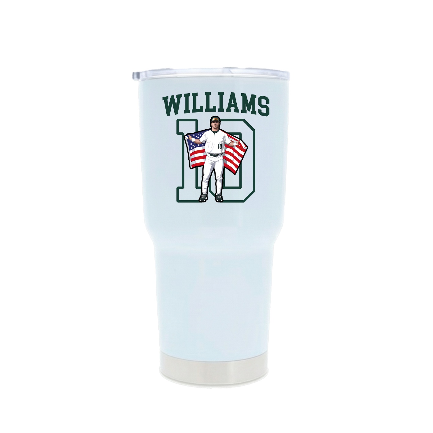 30oz Stainless Steel Tumbler — Shirsey in White