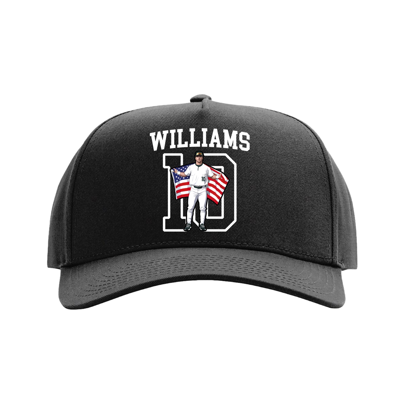 Full Fabric Five-Panel Champ Cap — Shirsey in Black