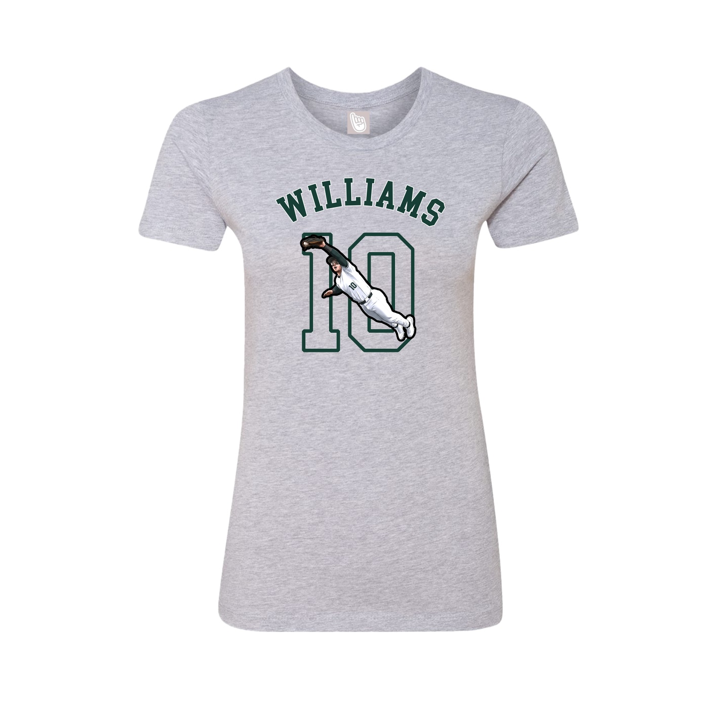 Fitted Women's Tee — Shirsey Arch in Grey