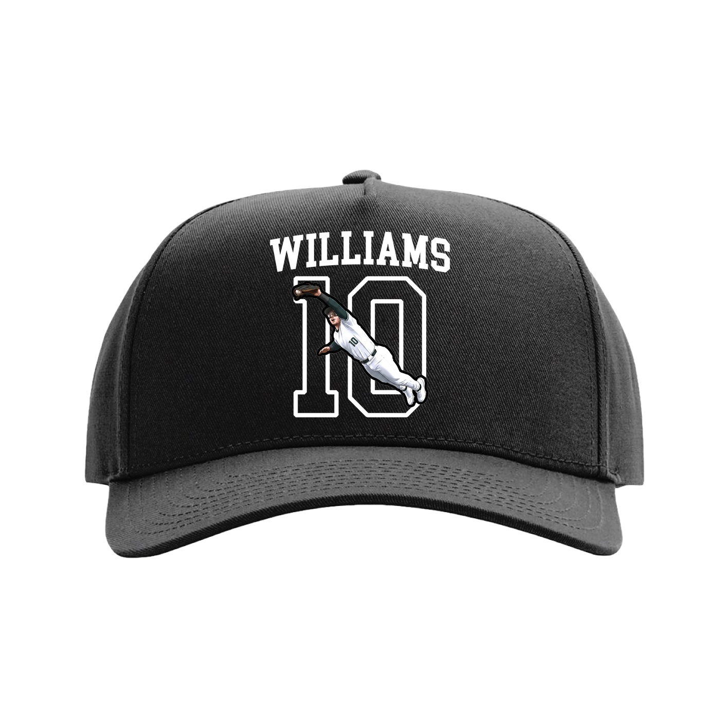 Full Fabric Five-Panel Champ Cap — Shirsey in Black