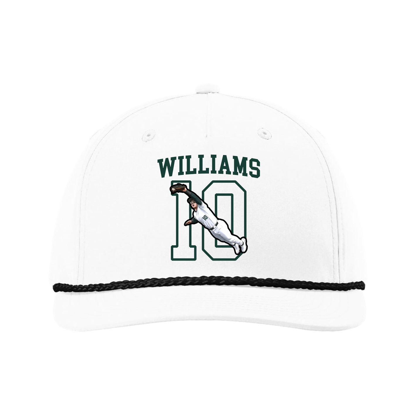 Five-Panel Classic Rope Cap — Shirsey in White