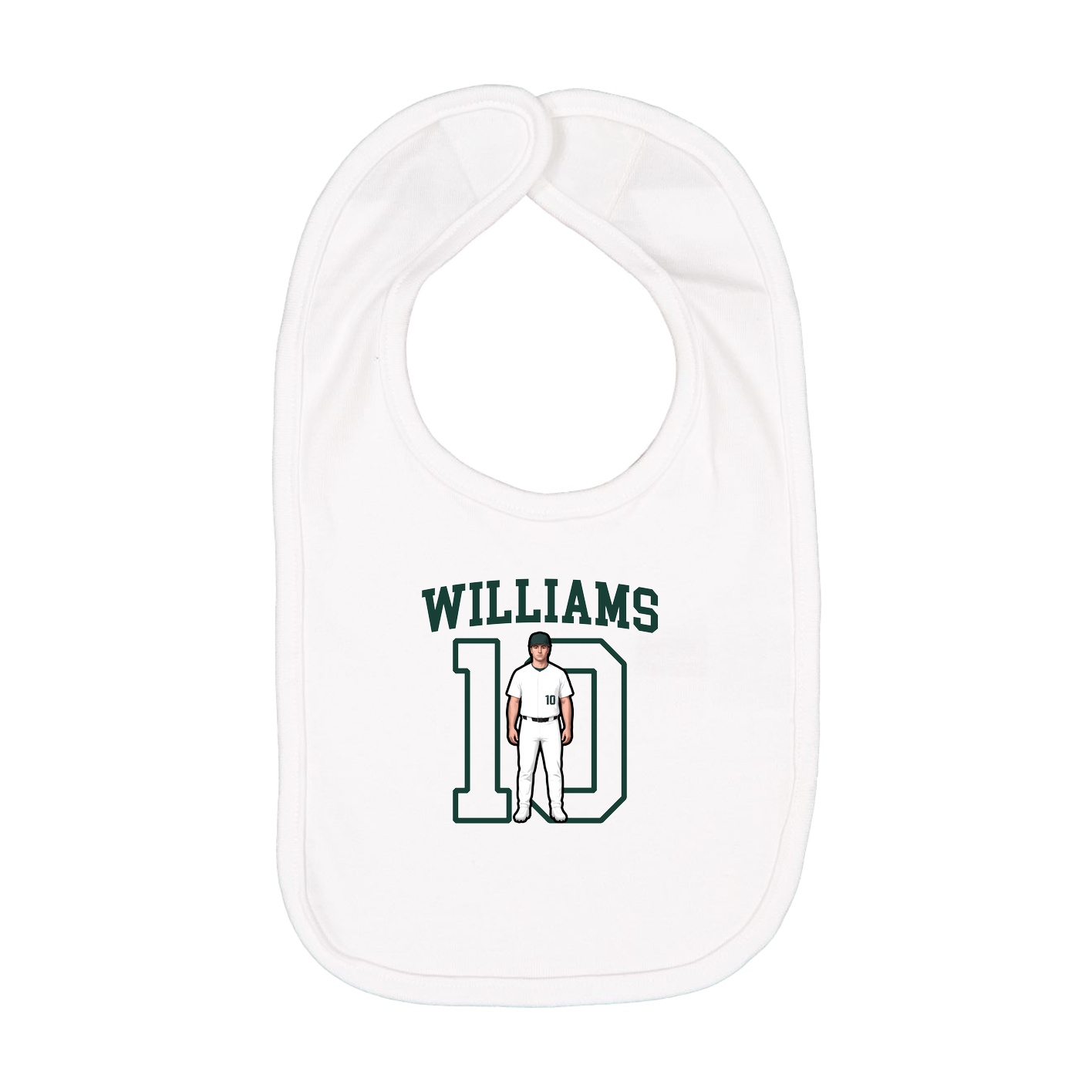 Infant Bib — Shirsey in White