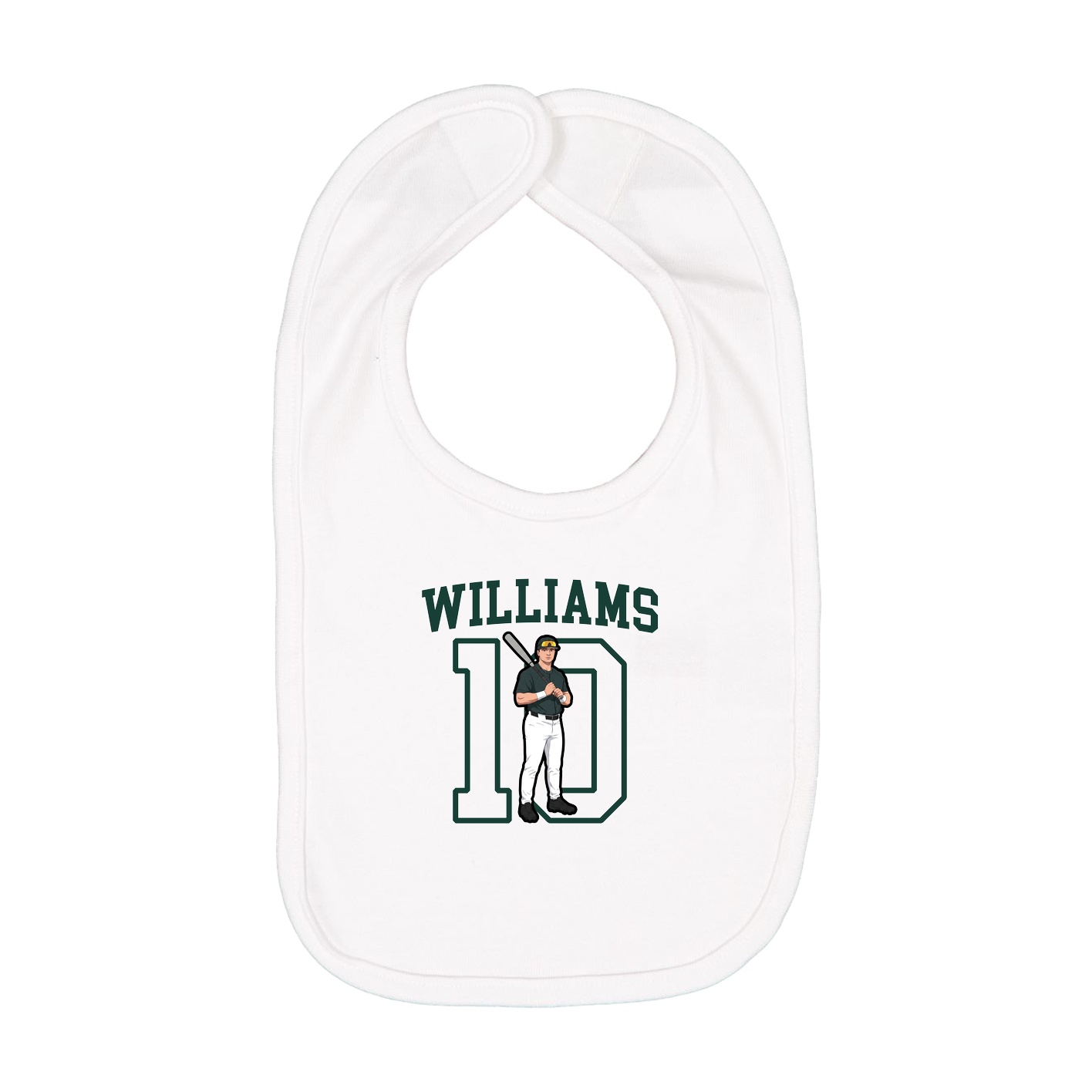 Infant Bib — Shirsey in White