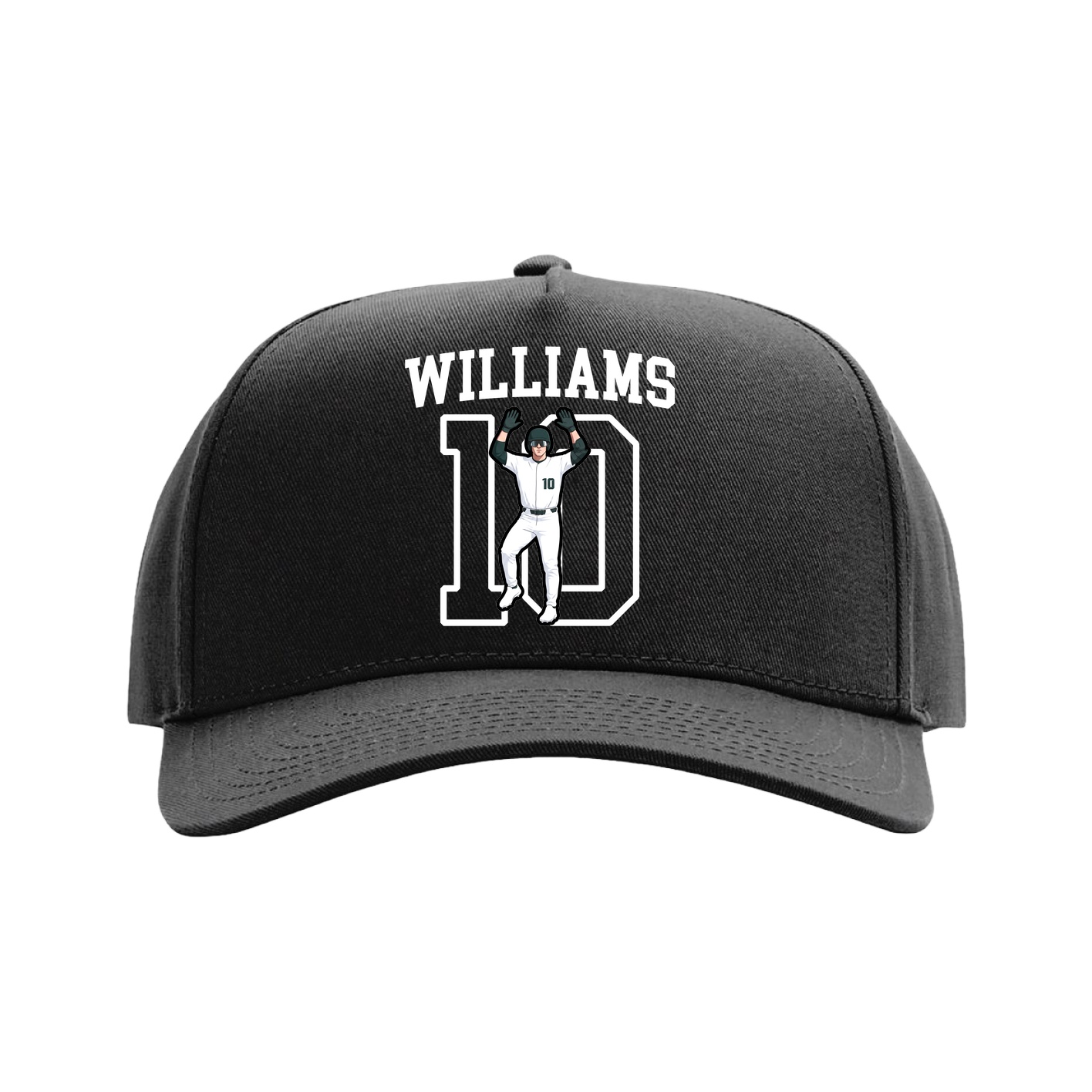 Full Fabric Five-Panel Champ Cap — Shirsey in Black