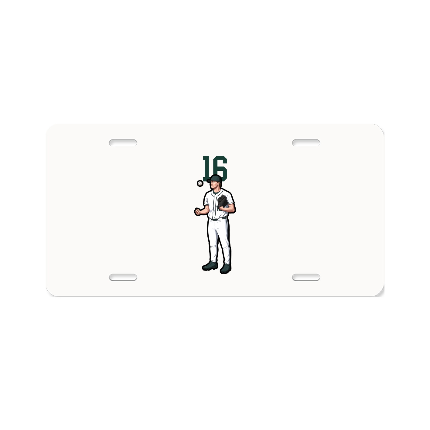 License Plate — Number Top in Classic