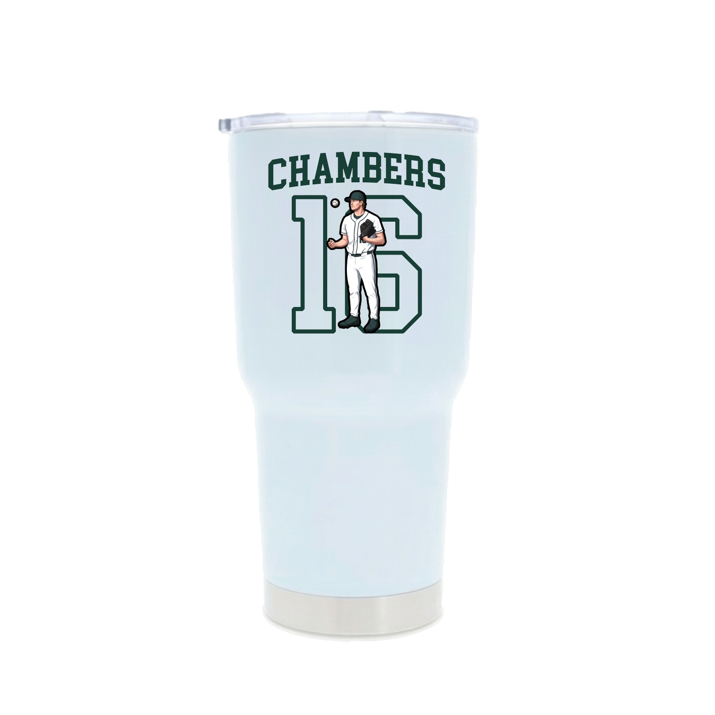30oz Stainless Steel Tumbler — Shirsey in White
