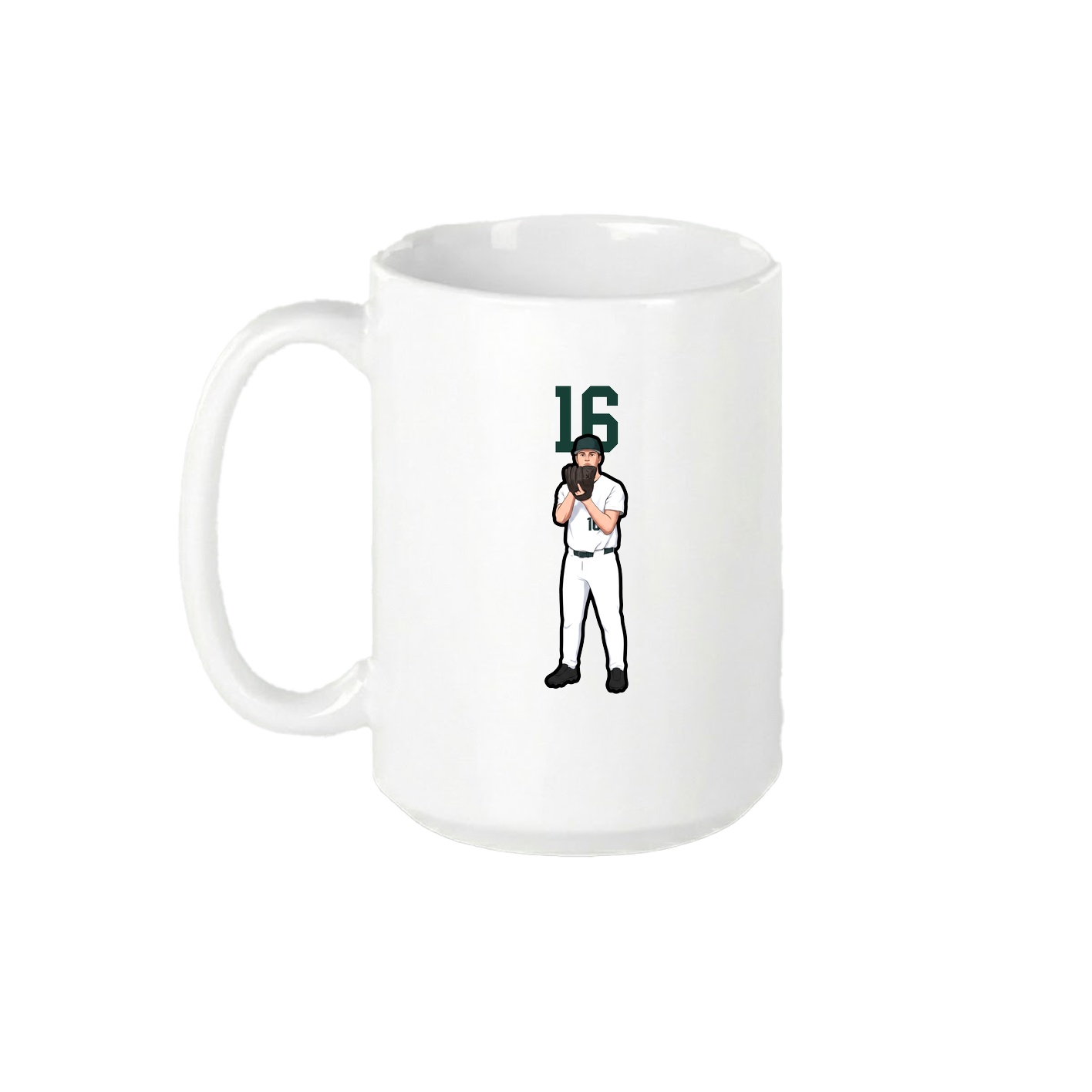 15oz Coffee Mug — Number Top in White