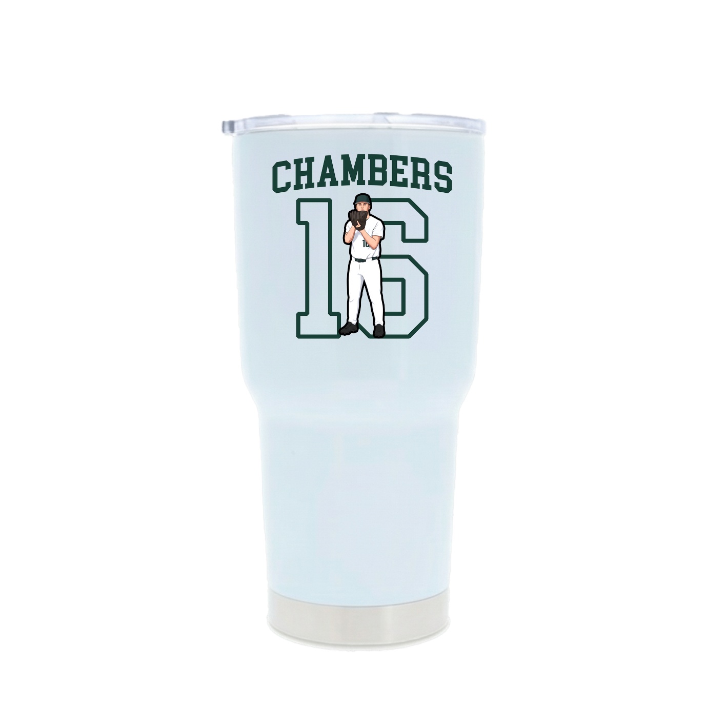 30oz Stainless Steel Tumbler — Shirsey in White