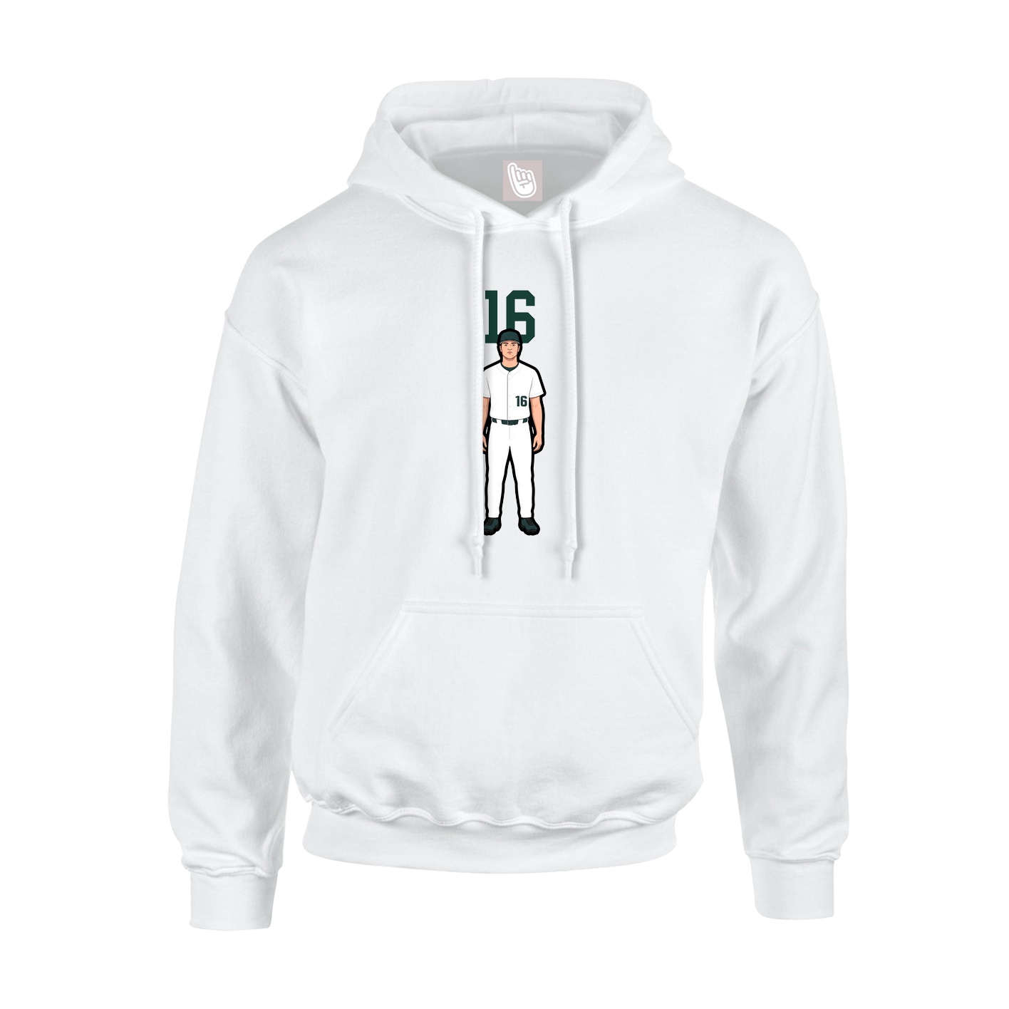Hoodie — Number Top in White